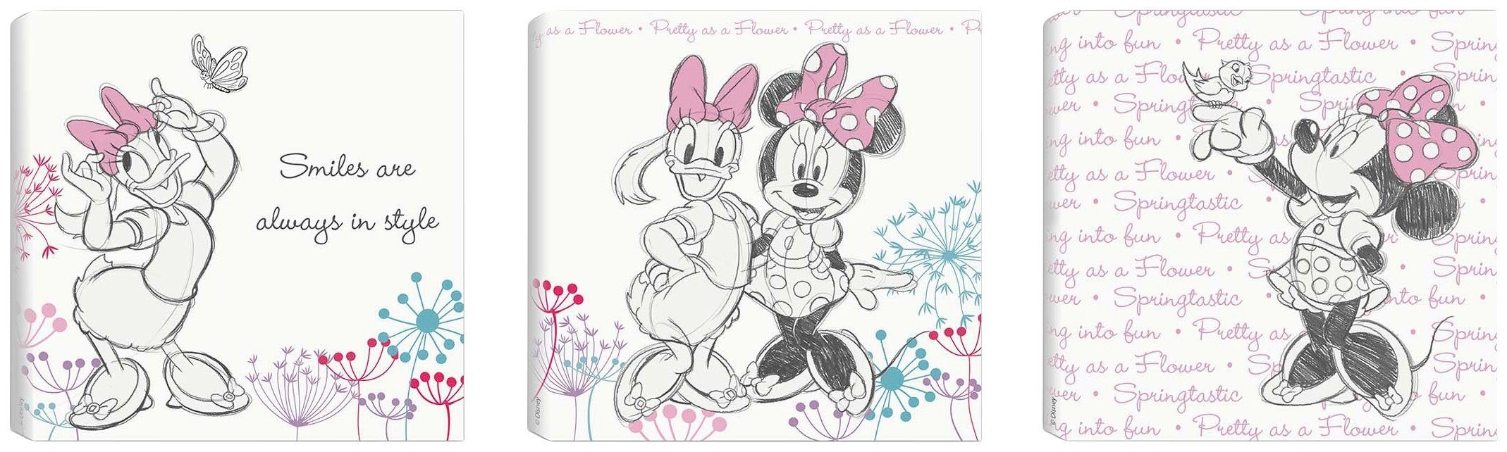 | BAUR (Set, bestellen St.) »Minnie 3 Daisy«, & Disney Leinwandbild