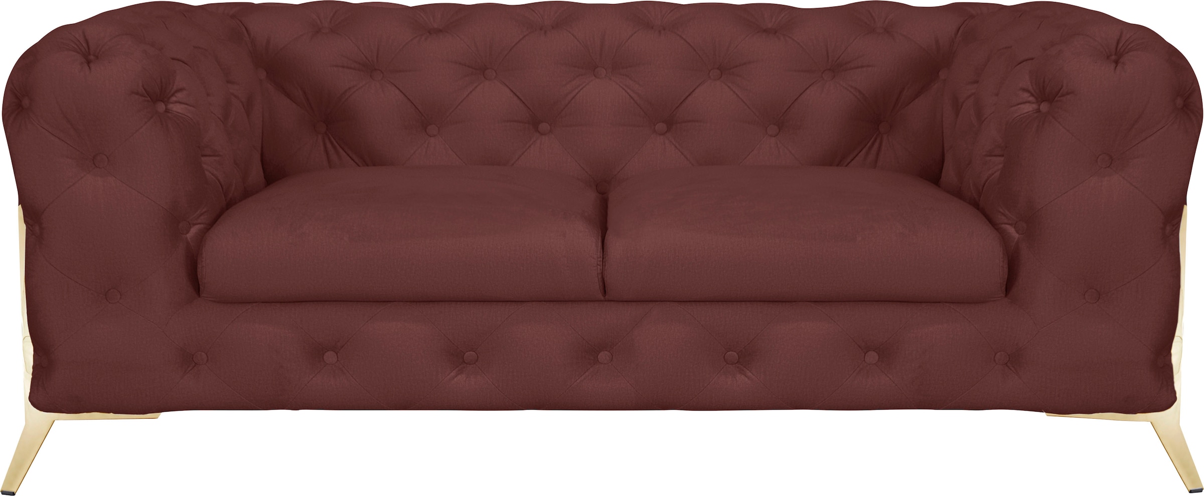 Leonique Chesterfield-Sofa "Amaury", aufwändige Knopfheftung, moderne Chesterfield Optik, Fußfarbe wählbar