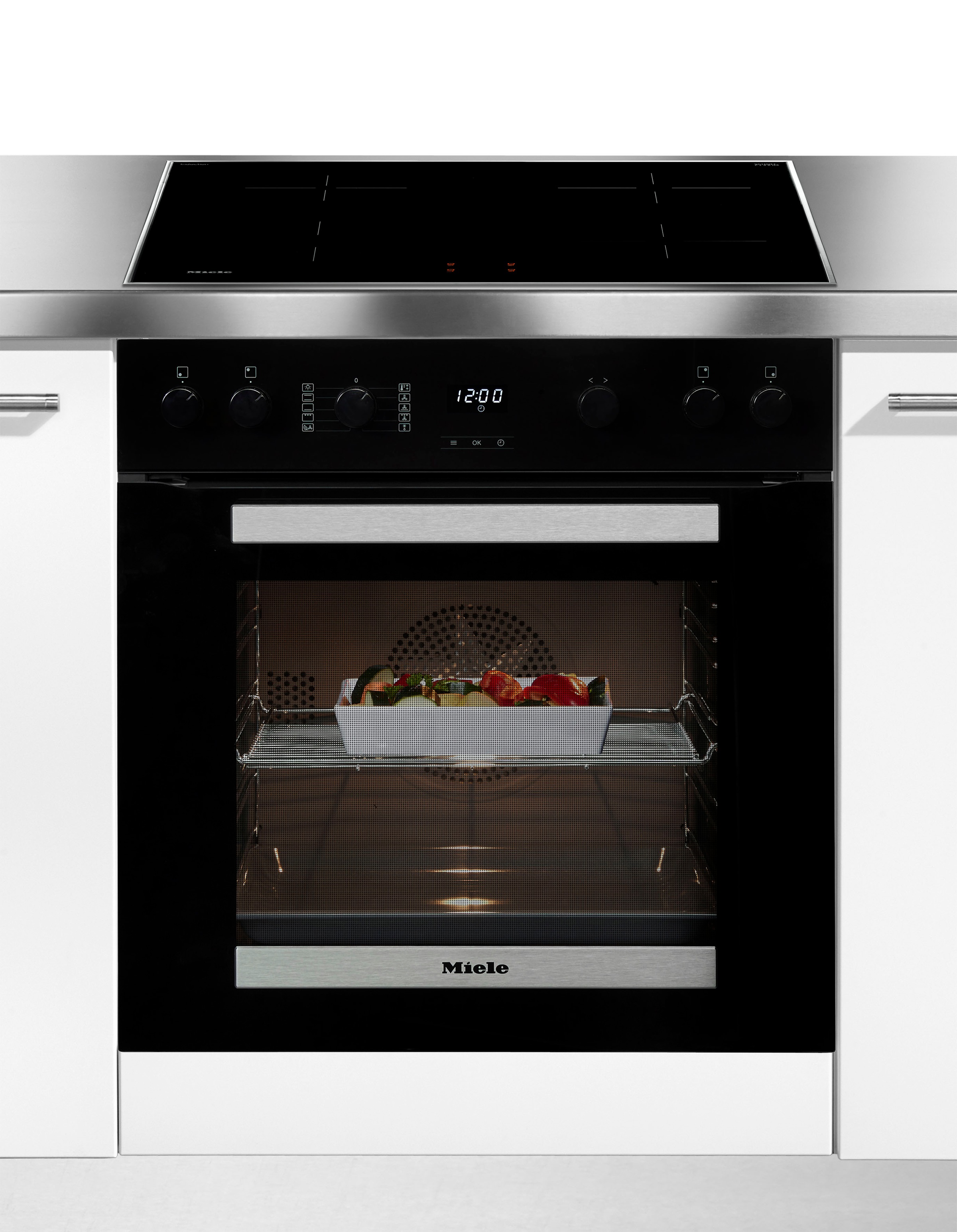 Miele "H2455I D OBSW/EDST-LOOK + KM 7061 F" Herd-Set - Kombination aus Herd günstig online kaufen