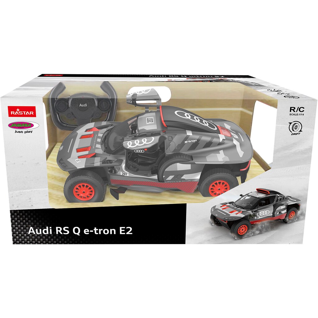 Jamara RC-Auto »Deluxe Cars, AUDI RS Q e-tron E2 1:14, grau - 2,4 GHz«, mit LED-Lichtern