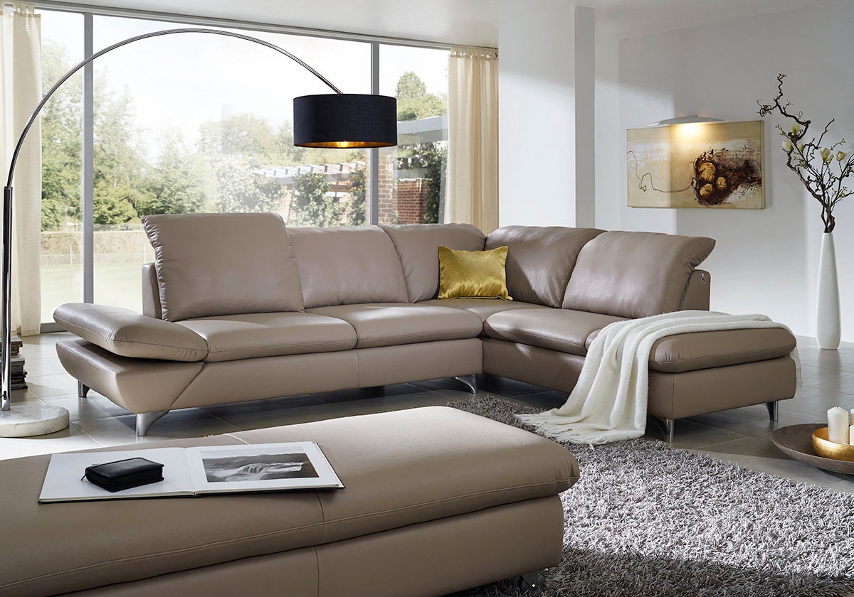 W.SCHILLIG Ecksofa »taoo, elegant und zeitlos, bequem, L-Form«, mit Sitziefenverstellung & Kopfteilverstellung