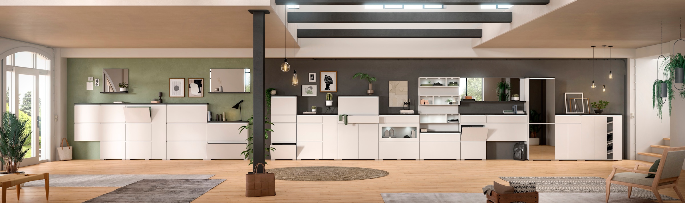 Home affaire Schuhschrank »Skoskap, Tiefe 18cm, 3 Klappen mit Schuhwalze, Platz für 12 Schuhpaare« Schuhkipper, Schuhkommode, Schuhregal, Kommode, Anrichte