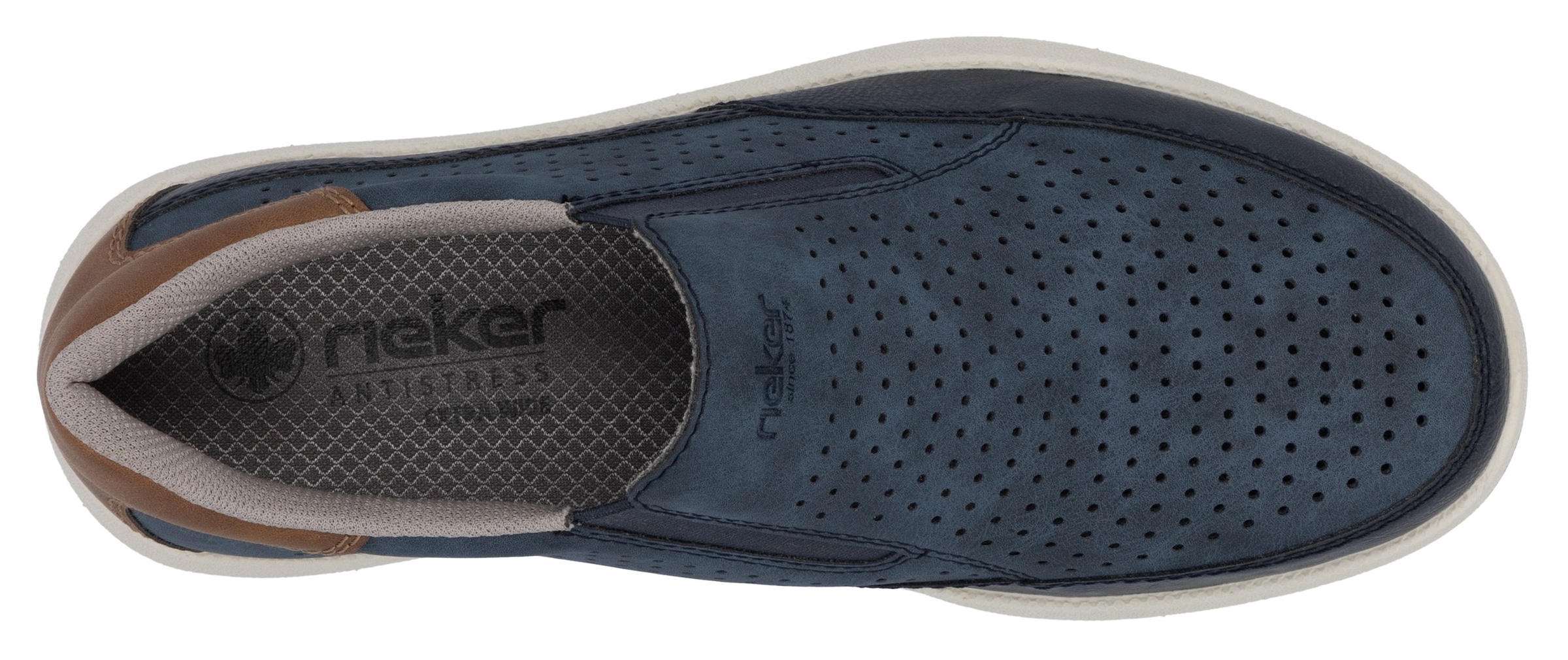 Rieker Slip-On Sneaker, Slipper, Schlupfschuh, Halbschuh mit seitlichen Stretcheinsätzen