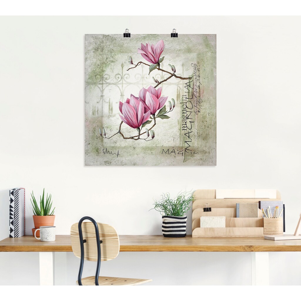 Artland Wandbild »Pinke Magnolie«, Blumen, (1 St.)