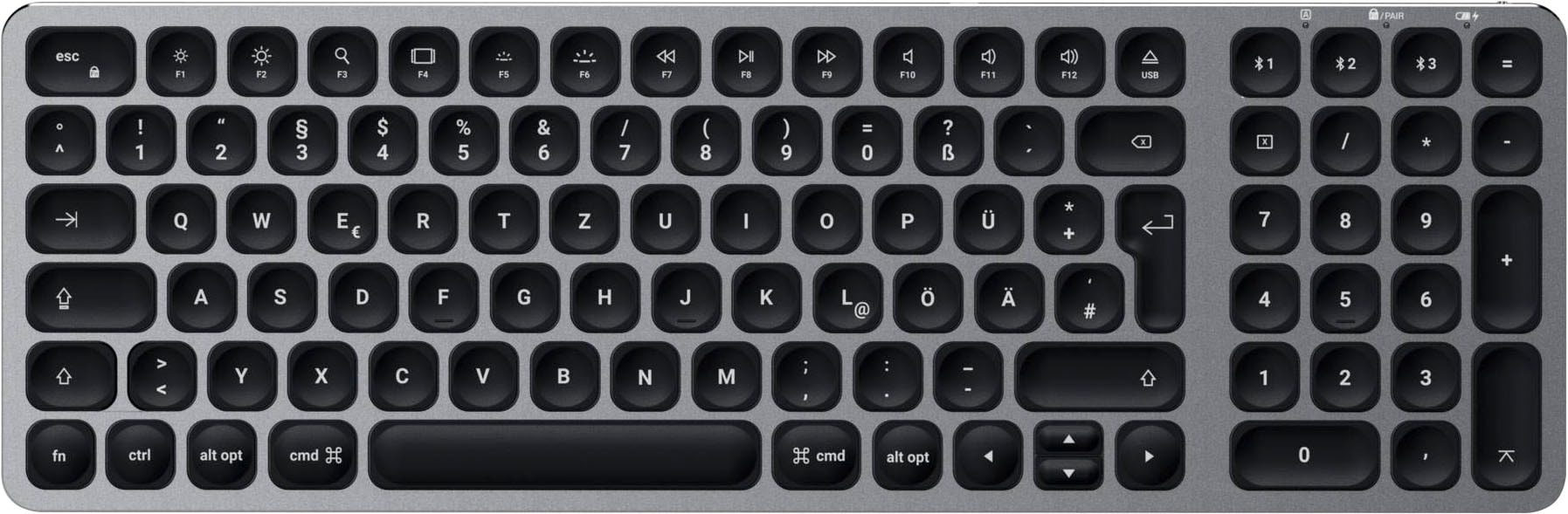 Tastatur »Aluminium BT Backlit Keyboard Slim German«,...