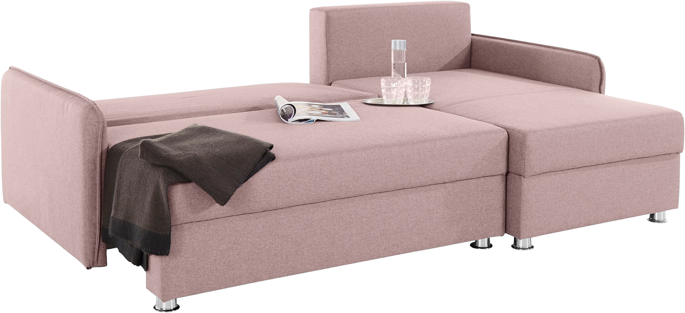 COLLECTION AB Ecksofa »Sunny L-Form«, inkl. Bettfunktion und Bettkasten