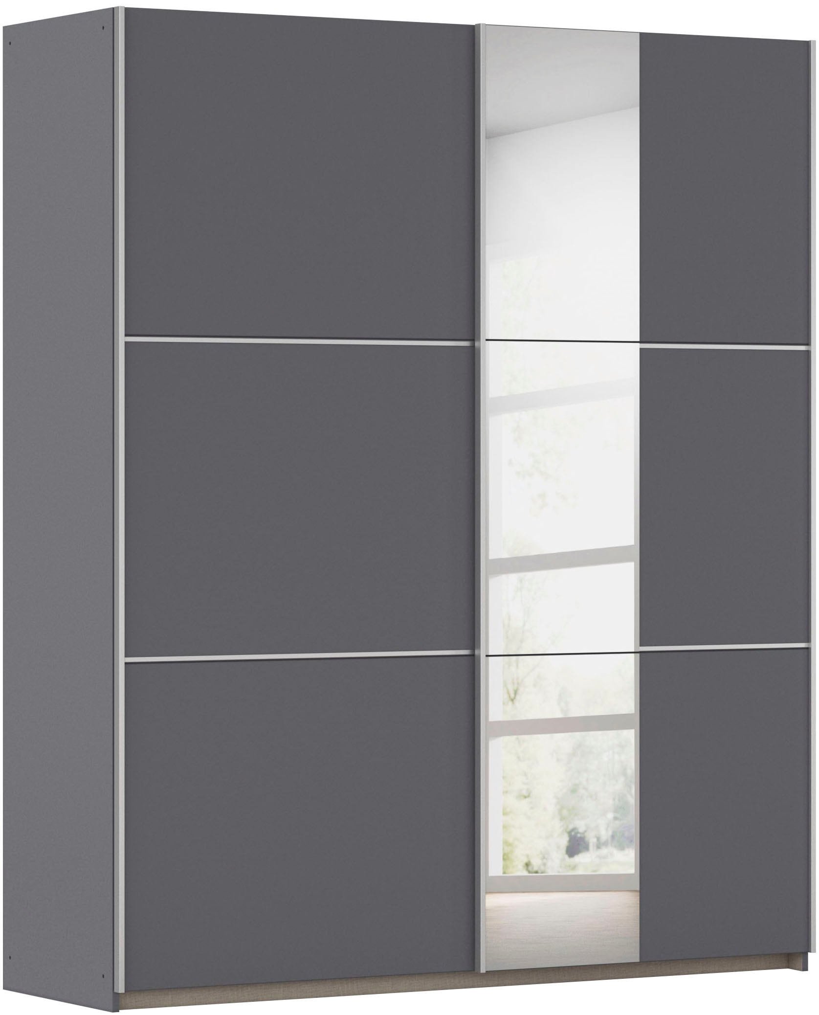 OTTO home Kleiderschrank "Mehrzweckschrank Aktenschrank Möbel Mietswohnung TOPSELLER ASTANA" 3 Ausstattungen BASIC/CLASSIC/PREMIUM (inkl. SOFT-CLOSE-FUNKTION), mit 3 Spiegelelementen, Metallgriffleisten alufarbig MADE IN GERMANY