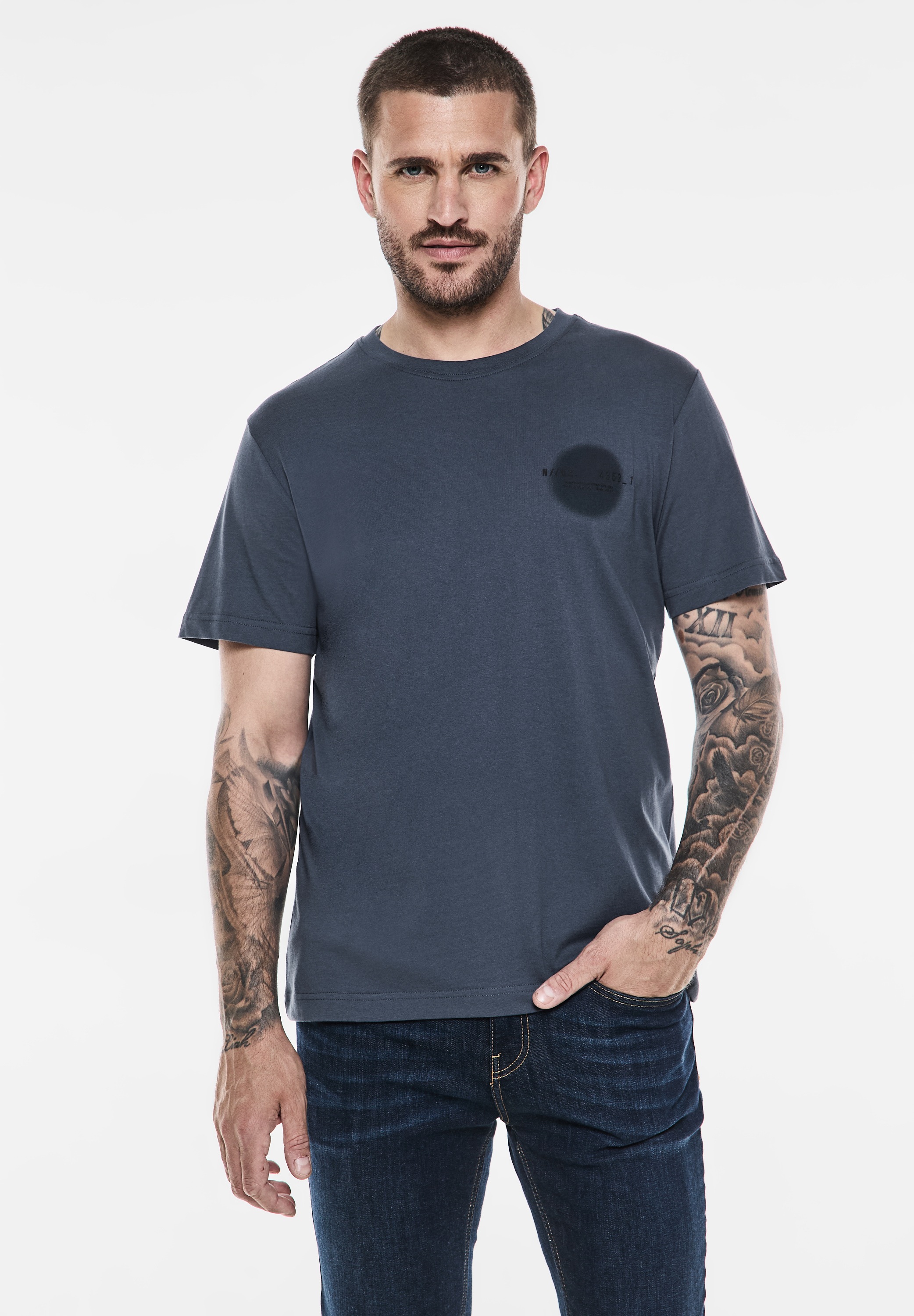 STREET ONE MEN T-Shirt, aus reiner Baumwolle