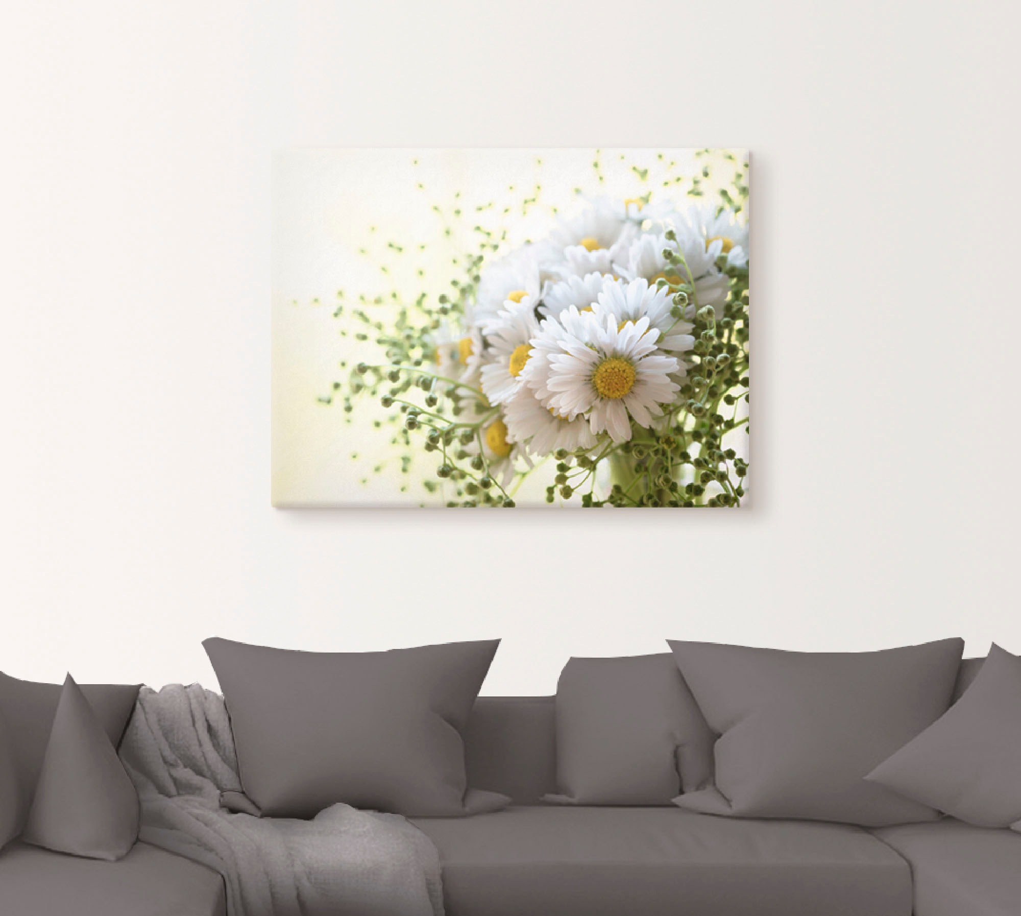 Artland Wandbild "Gänseblümchen und Hofstaat" Blumen 1 Stk. tlg. als Leinwa günstig online kaufen
