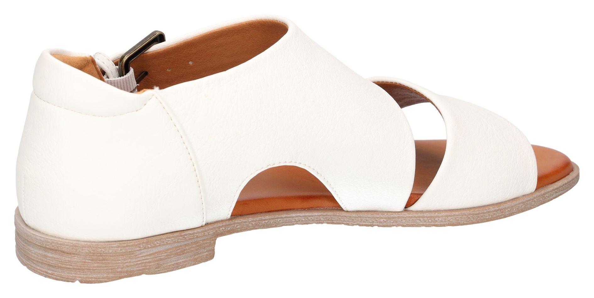 Mustang Shoes Sandale, Sommerschuh, Sandalette, Riemchensandale in asymmetrischer Optik