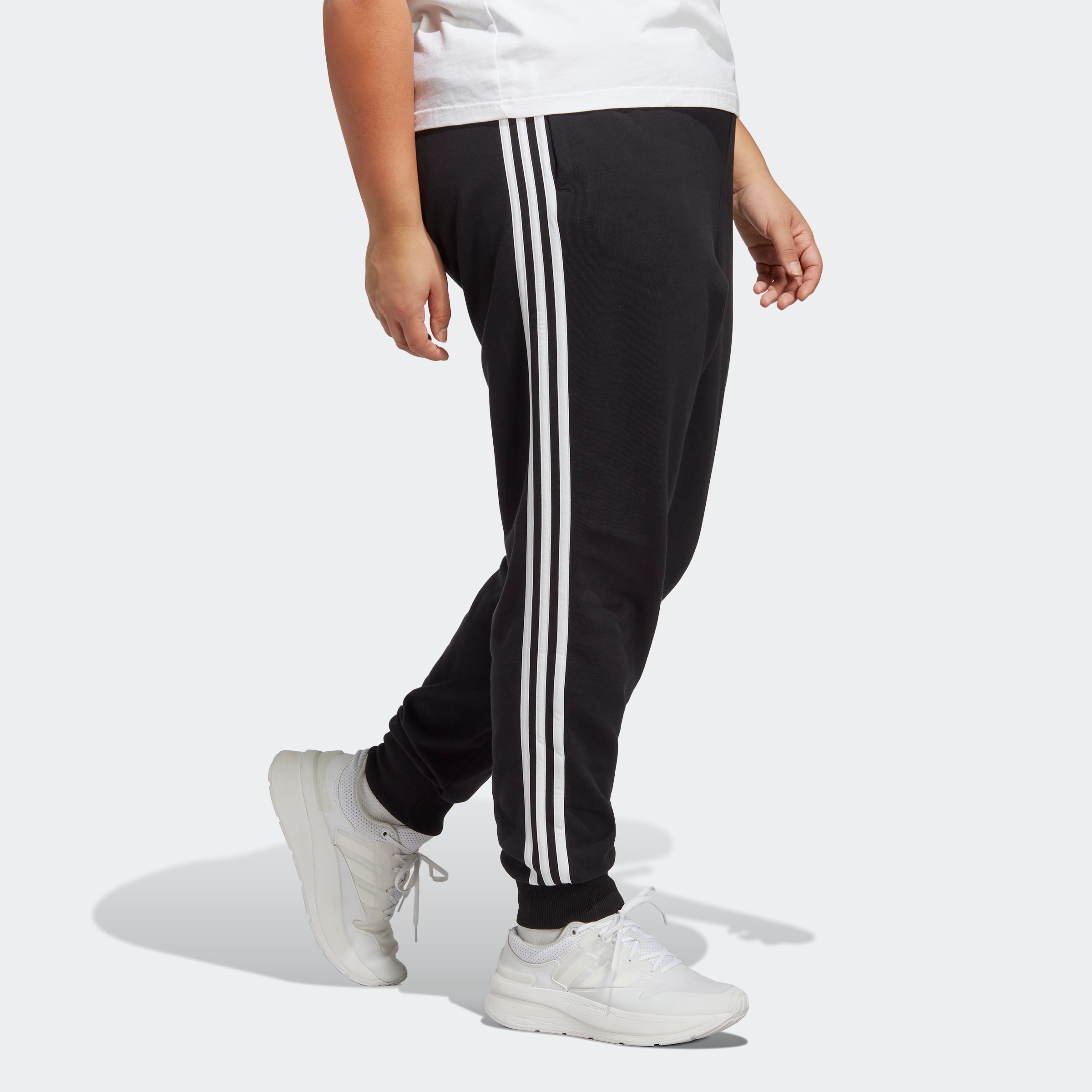 adidas Sportswear Sporthose »ESSENTIALS 3STREIFEN FRENCH TERRY CUFFED HOSE«, (1 tlg.)