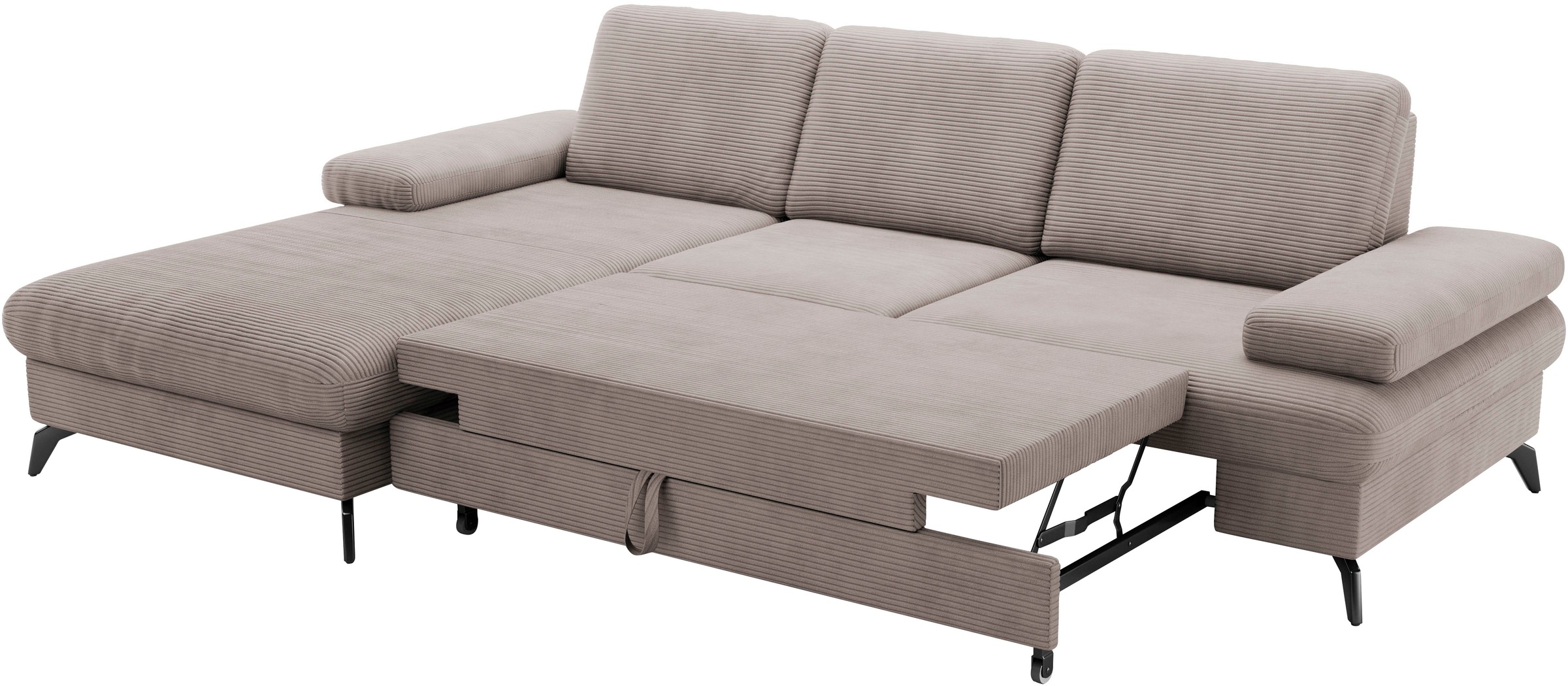 sit&more Ecksofa »Morris Jubi L-Form«, inkl. Armteilfunktion und 1 Zierkissen, wahlweise mit Bettfunktion