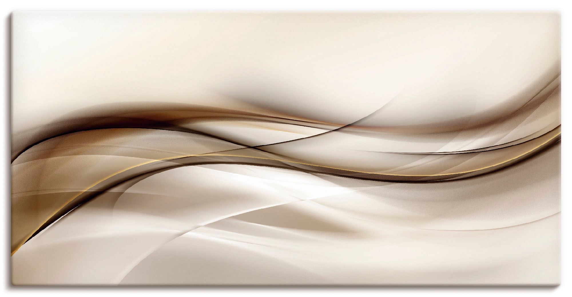Artland Wandbild "Braune abstrakte Welle" Muster 1 tlg. als Alubild, Outdoo günstig online kaufen