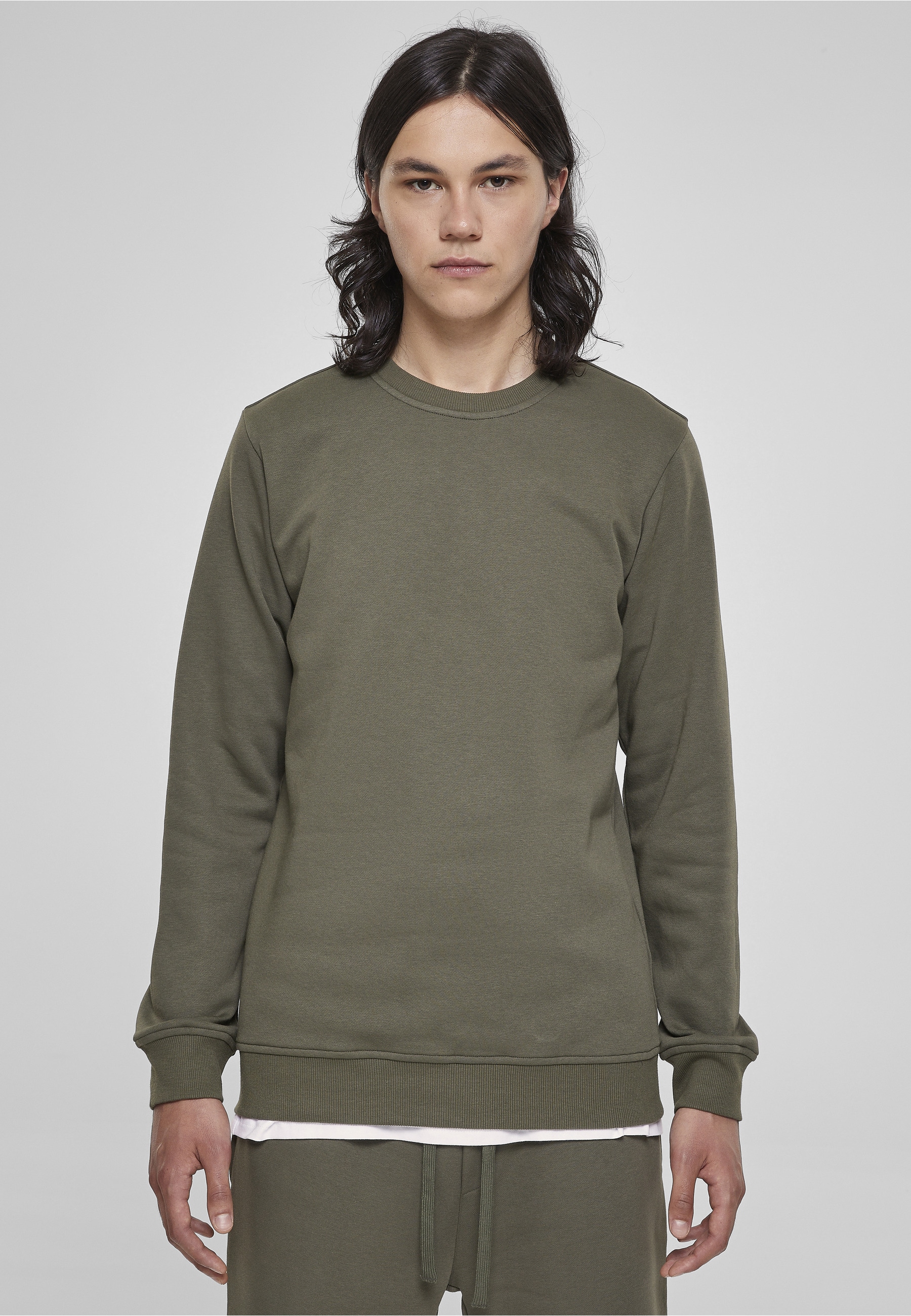 URBAN CLASSICS Sweater »Urban Classics Herren Basic Terry Crew«, 1 Stk.
