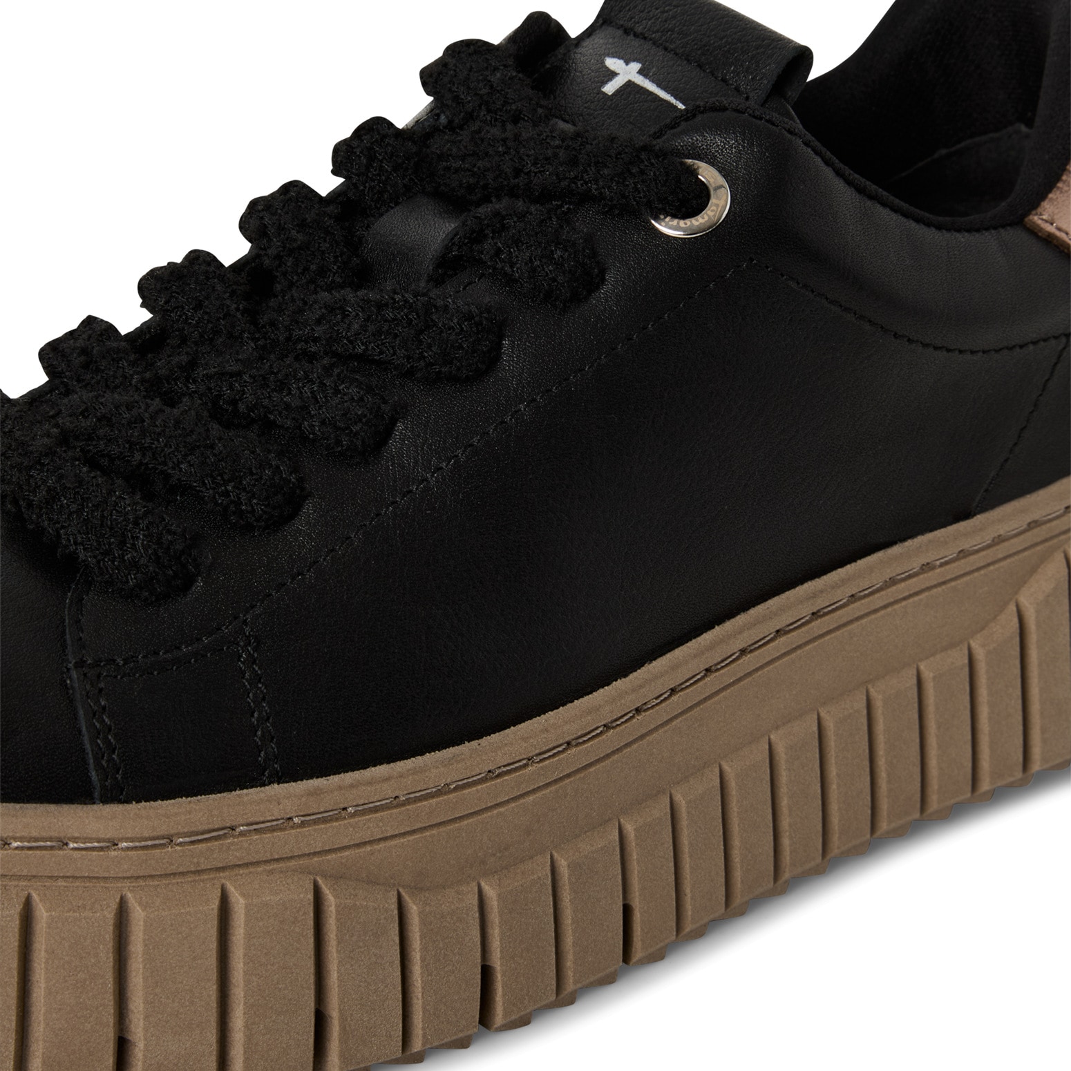 Tamaris Plateausneaker, Freizeitschuh, Halbschuh, Schnürschuh mit Kontrastbesatz
