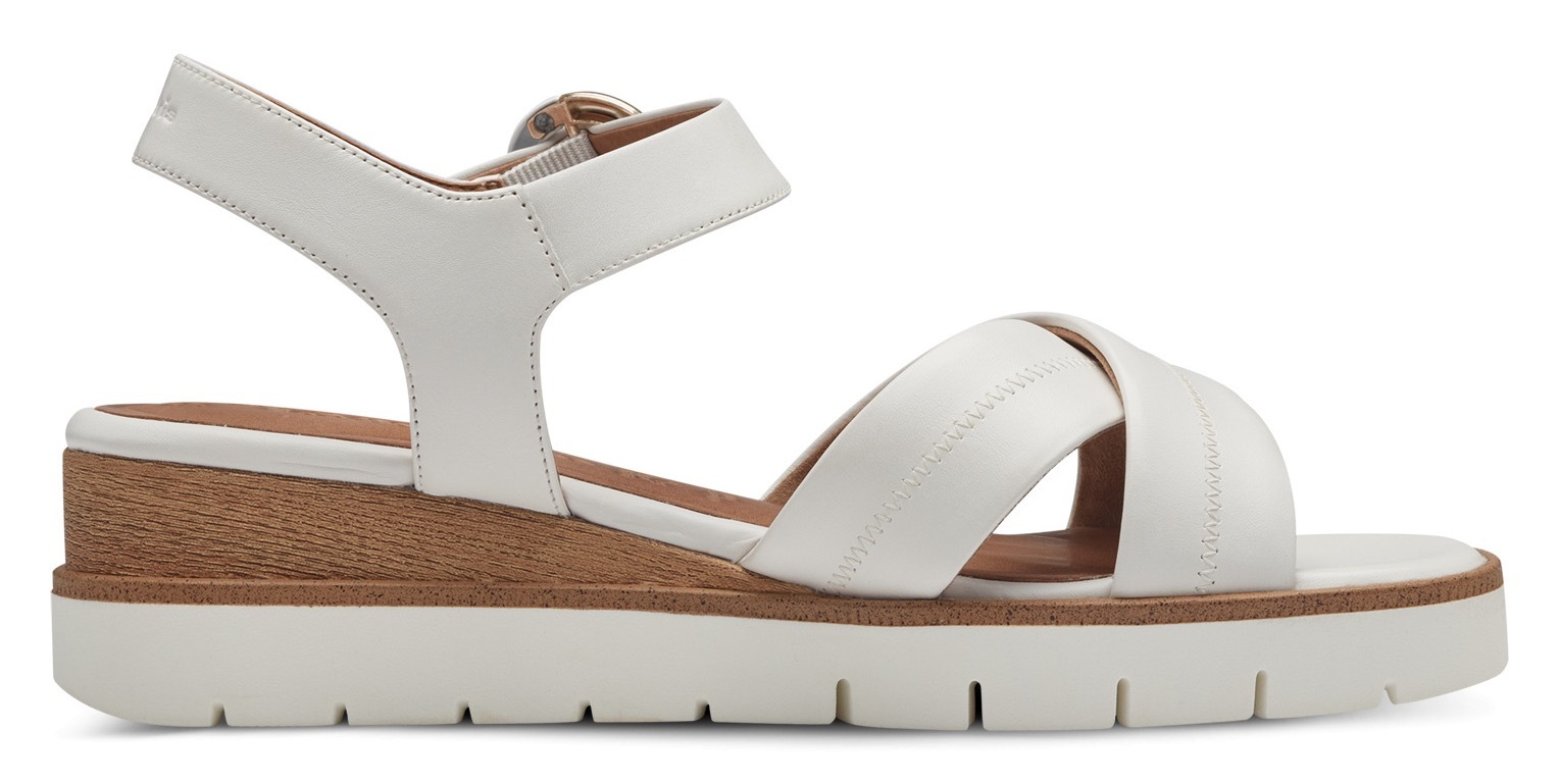 Tamaris Keilsandalette, Sommerschuh, Riemchensandale mit Ziernähten günstig online kaufen