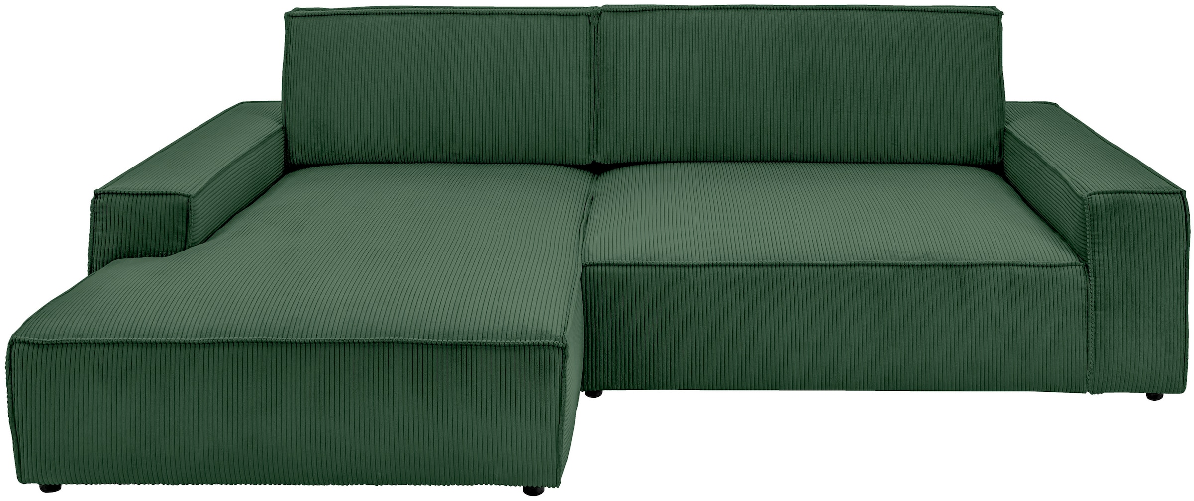Home affaire Ecksofa »NEU: SHERWOODL XXL 284, Big-Sofa L-Form, tiefe Sitzfläche 95 cm, Cord,«, Leinenoptik, Recamiere rechts/links, auch als Schlafsofa stellbar