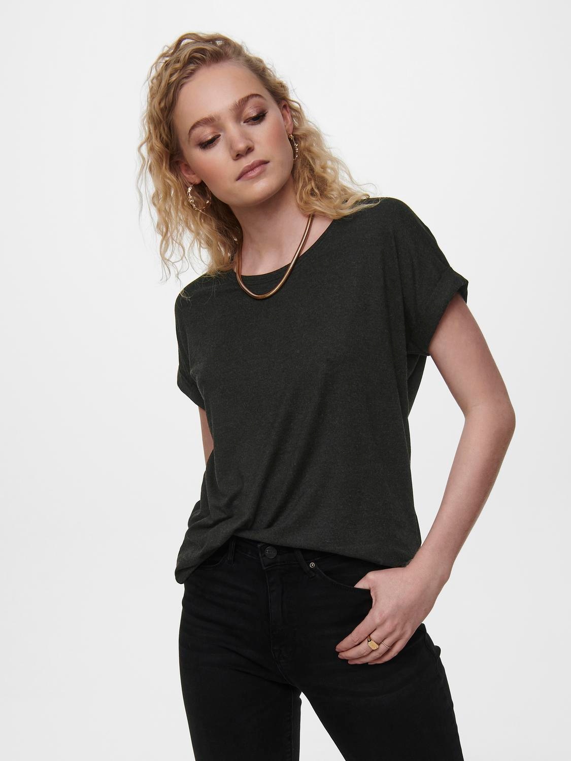 Only Damen Top onlMOSTER S/S O-NECK günstig online kaufen