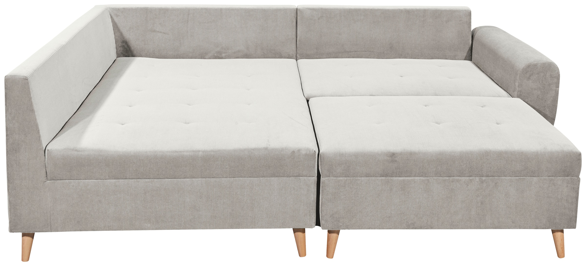 ED EXCITING DESIGN Ecksofa »Calanda L-Form«, mit Hocker, frei im Raum stellbar, Rücken- und Zierkissen