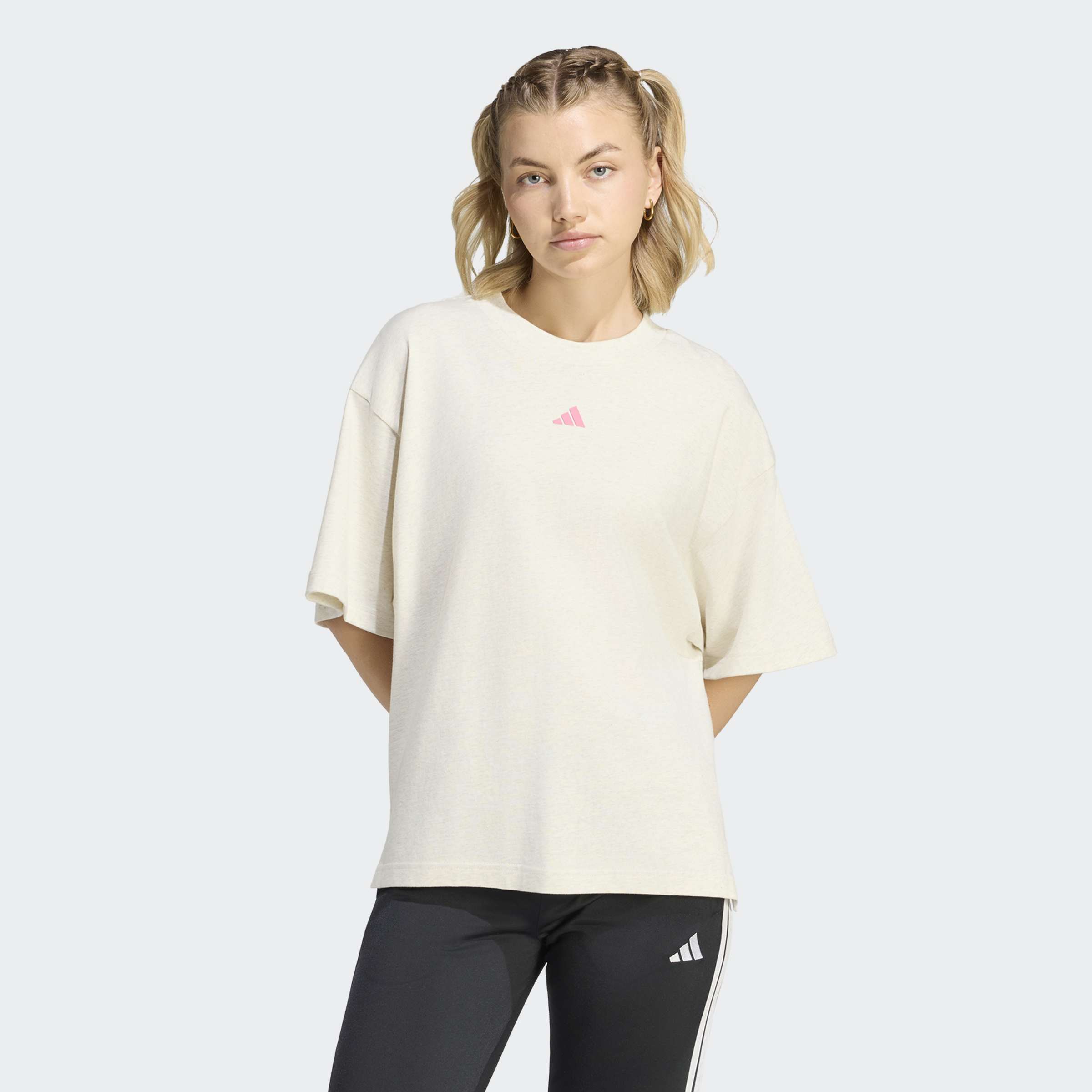 adidas Sportswear T-Shirt "3 STRIPES STUDIO BOYFRIEND" Print T-Shirt, locker geschnitten