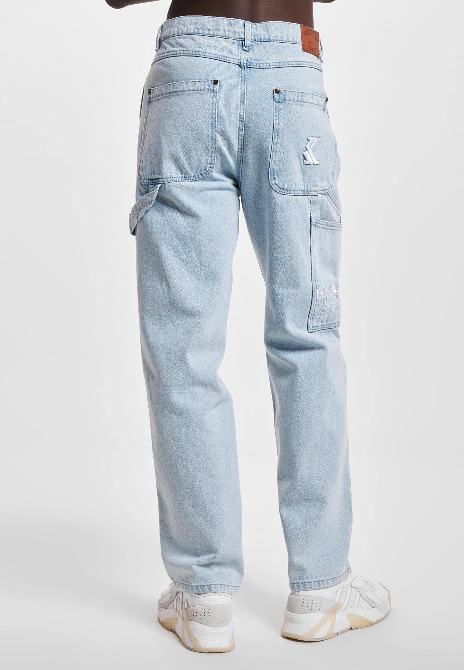Karl Kani Bequeme Jeans »Karl Kani Herren Og Baggy Workwear Logo Print Denim«