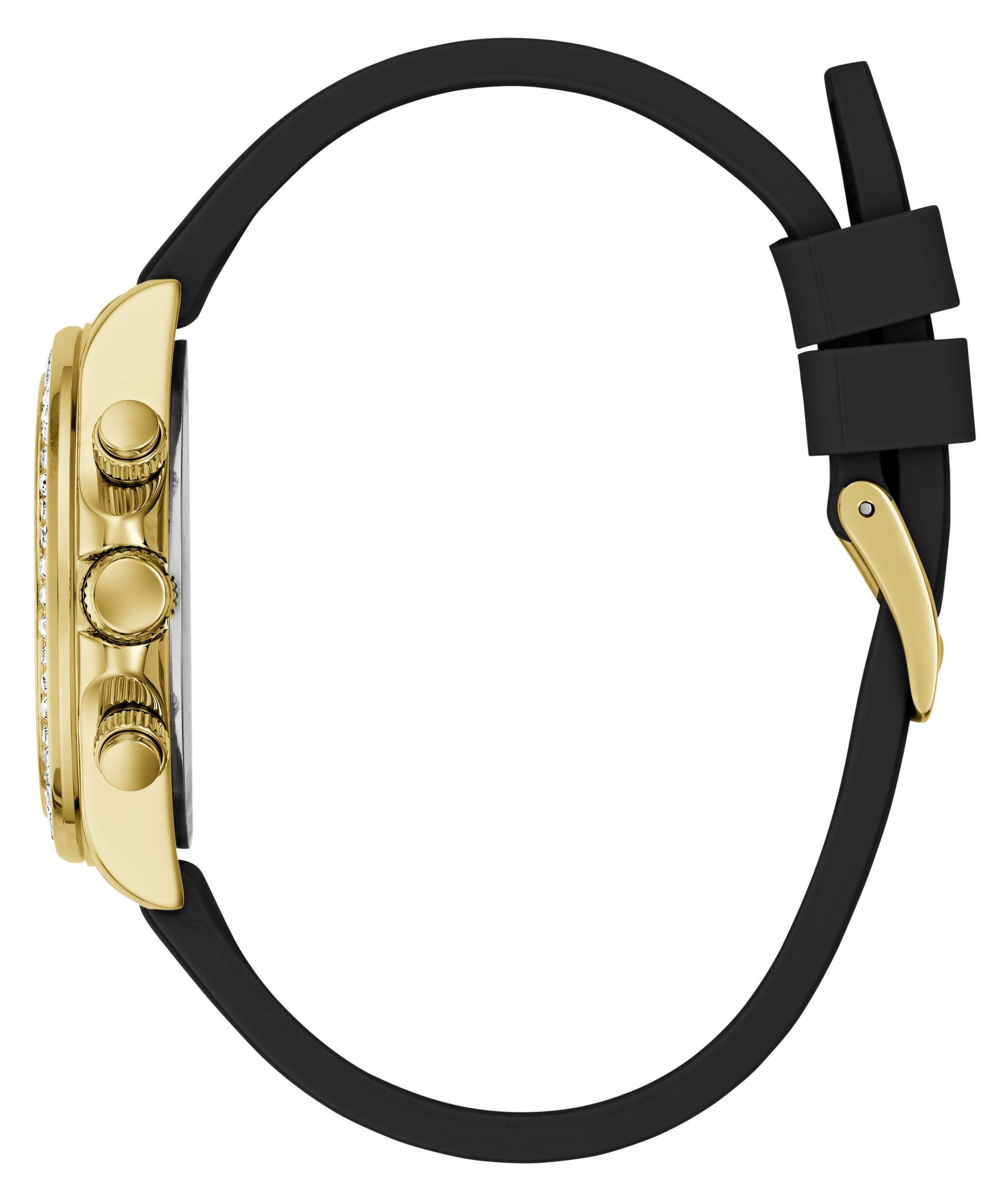 Guess Multifunktionsuhr »VICTORIA« Quarzuhr, Armbanduhr, Damenuhr, Silikonarmband, analog, Wochentag, Tag