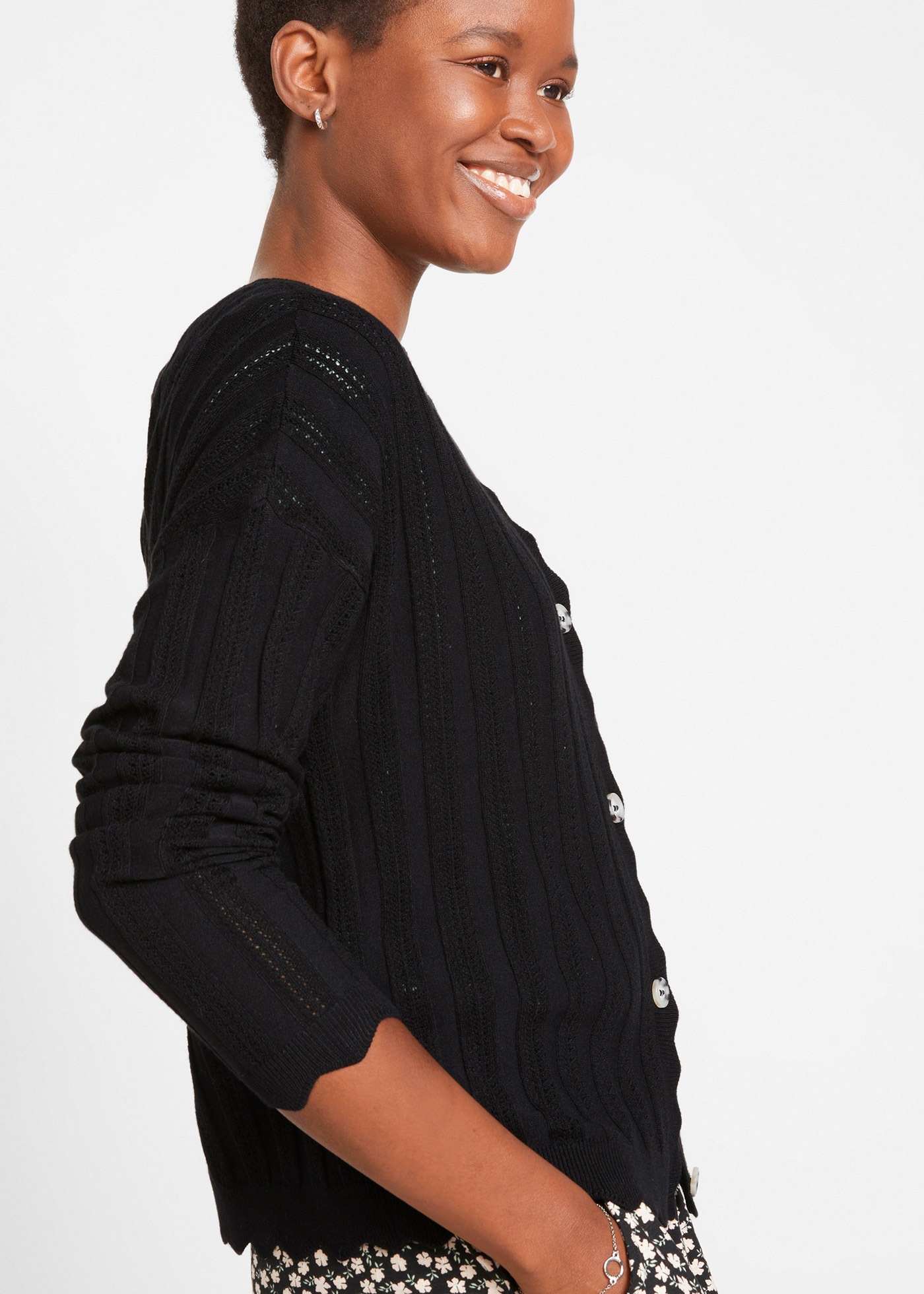 Thumbnail - bonprix Strickjacke Oversize-Passform, mit Ajour-Muster, für festlichen Look