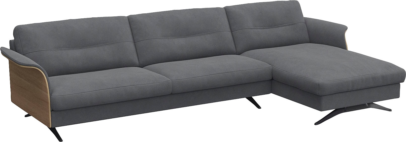 FLEXLUX Ecksofa "Glow, super bequem durch hochwertigem Sitzaufbau mit Feder günstig online kaufen