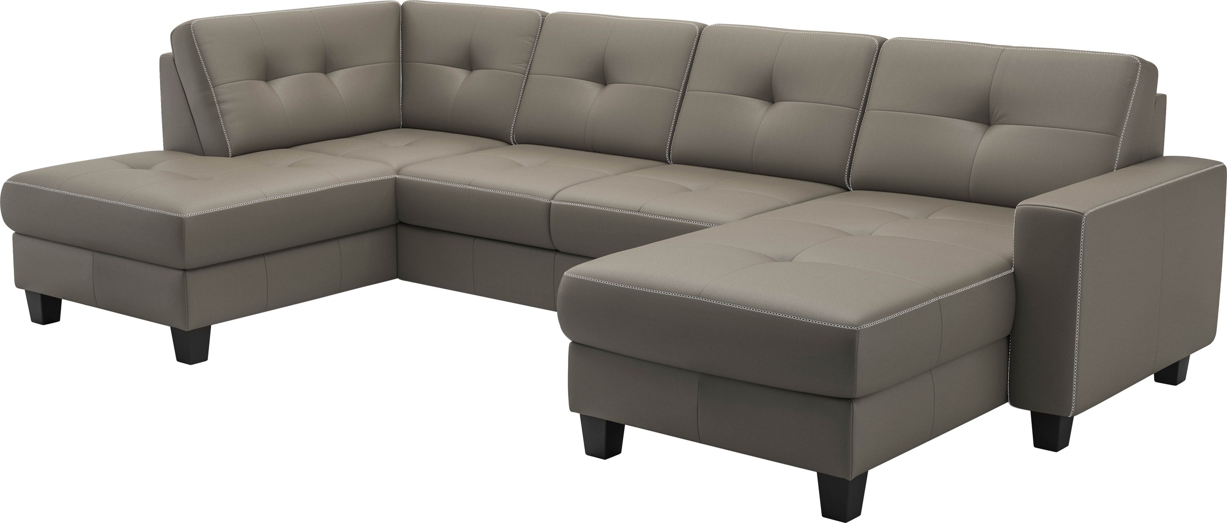 Wohnlandschaft HOME AFFAIRE "Varese", delphine, B:304cm H:91cm T:170cm, Sofas, Wohnlandschaft, wahlweise mit Bettfunktion und Bettkasten 5