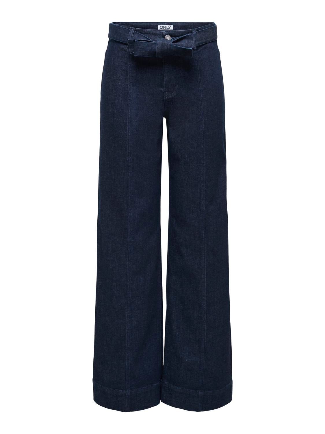 ONLY High-waist-Jeans "ONLMADISON BLUSH HW WID BELT DNM GUA579" Materialmix günstig online kaufen