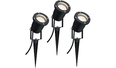 LED Gartenstrahler »Outdoor 230V Spotlight IP65 GU10 3x3,5W 230V 3000K Schwarz...