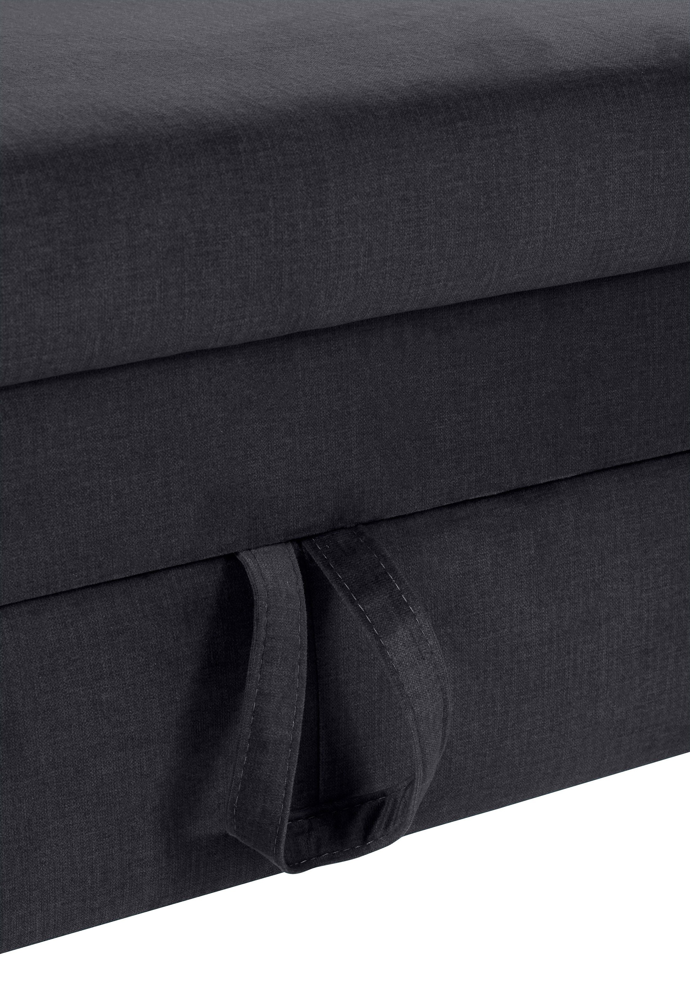 COTTA Polstergarnitur »Morven L-Form« Set,  Set bestehend aus: Ecksofa mit Kopfteilverstellung & Hocker