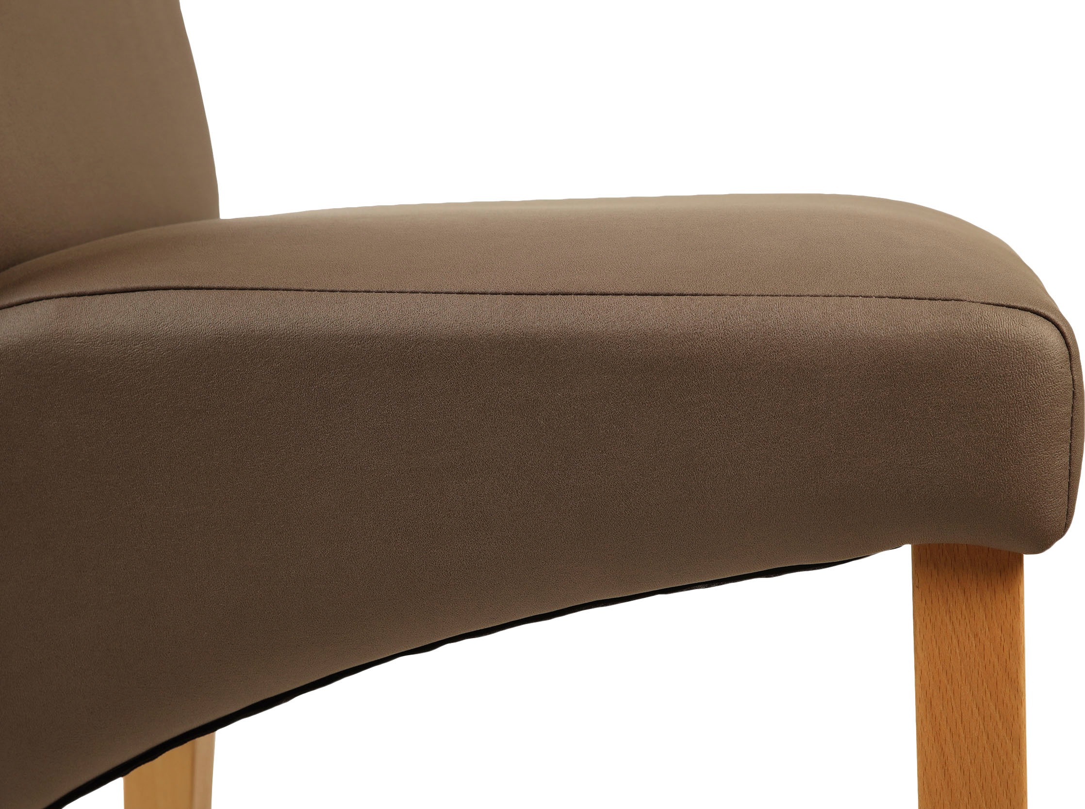 Home affaire 4-Fußstuhl »Rito«, (Set), 2 St., Microfaser, Gestell Buche natur oder wenge lackiert