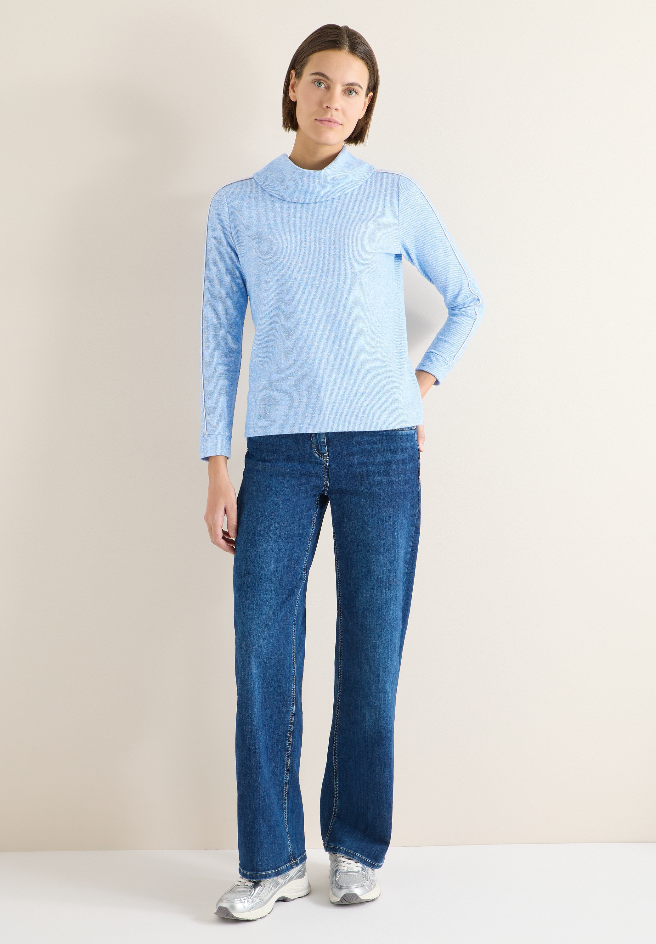 Thumbnail - Cecil Langarmshirt aus strecthigem Viskosematerial