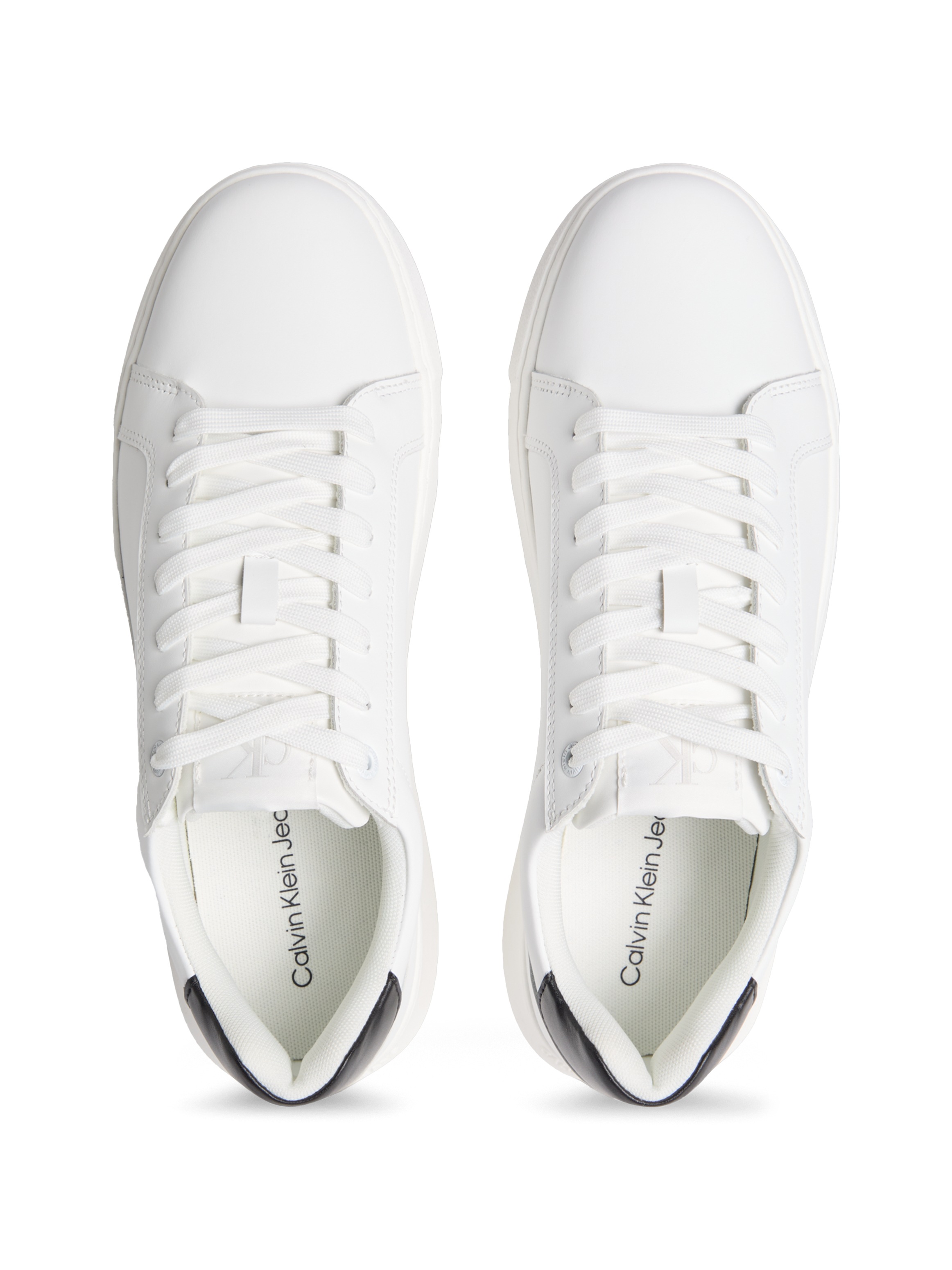 Calvin Klein Jeans Sneaker »CHUNKY CUPSOLE MONO LTH«, Schnürschuh, Halbschuh, Freizeitsneaker mit seitlichem Logo