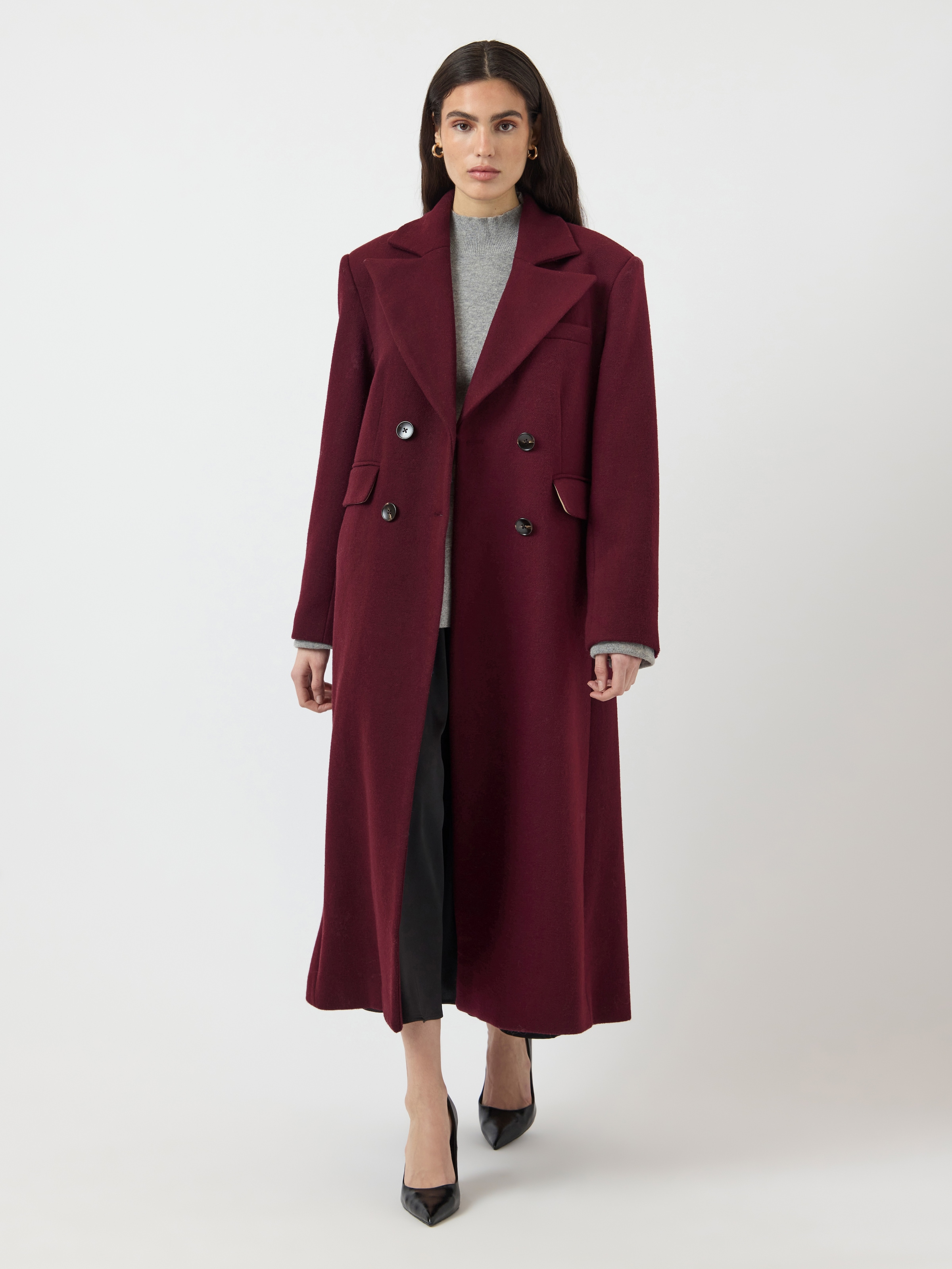 Y.A.S Langmantel »YASROYLA LS WOOL BLEND LONG COAT S. NOOS« mit Wolle
