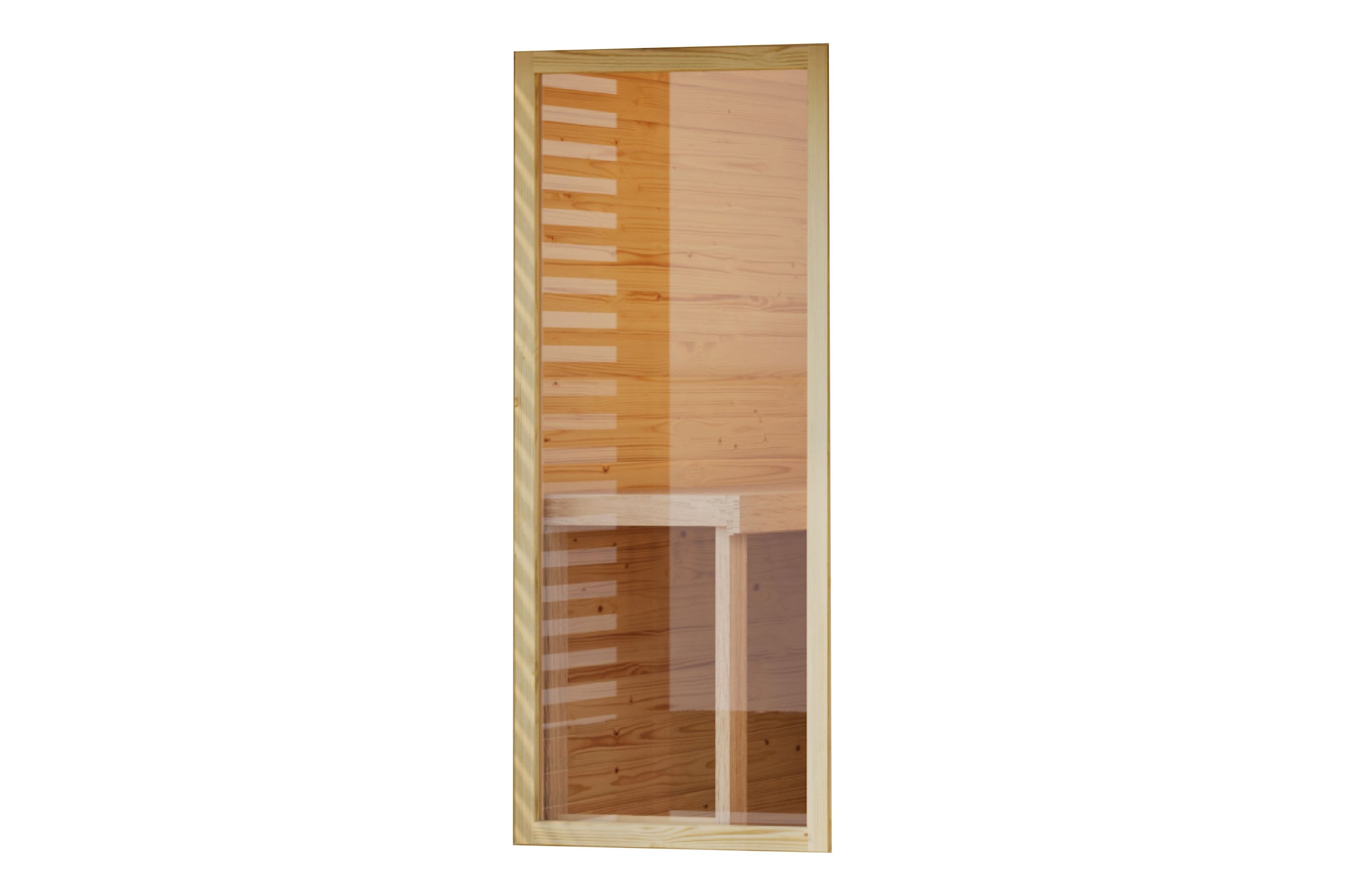 Karibu "38 x 1906 x 815 mm Klarglas naturbelassen" für natürliches Licht im Saunainnenraum
