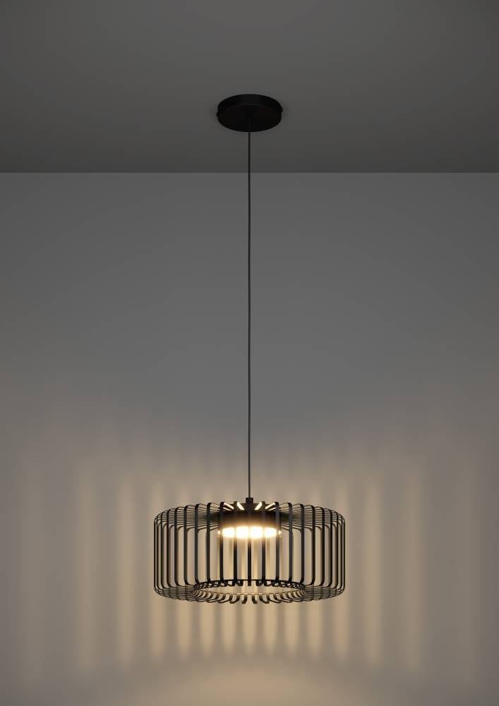 EGLO Hängeleuchte »GINESTRONE-Z Hängelampe schwarz, ZigBee 3.0, Timer, Pendelleuchte«, 1 flammig, Leuchtmittel LED-Modul | LED fest integriert, App / Sprachsteuerung Alexa, ‎110x45x45cm, exkl. Fernbedienung