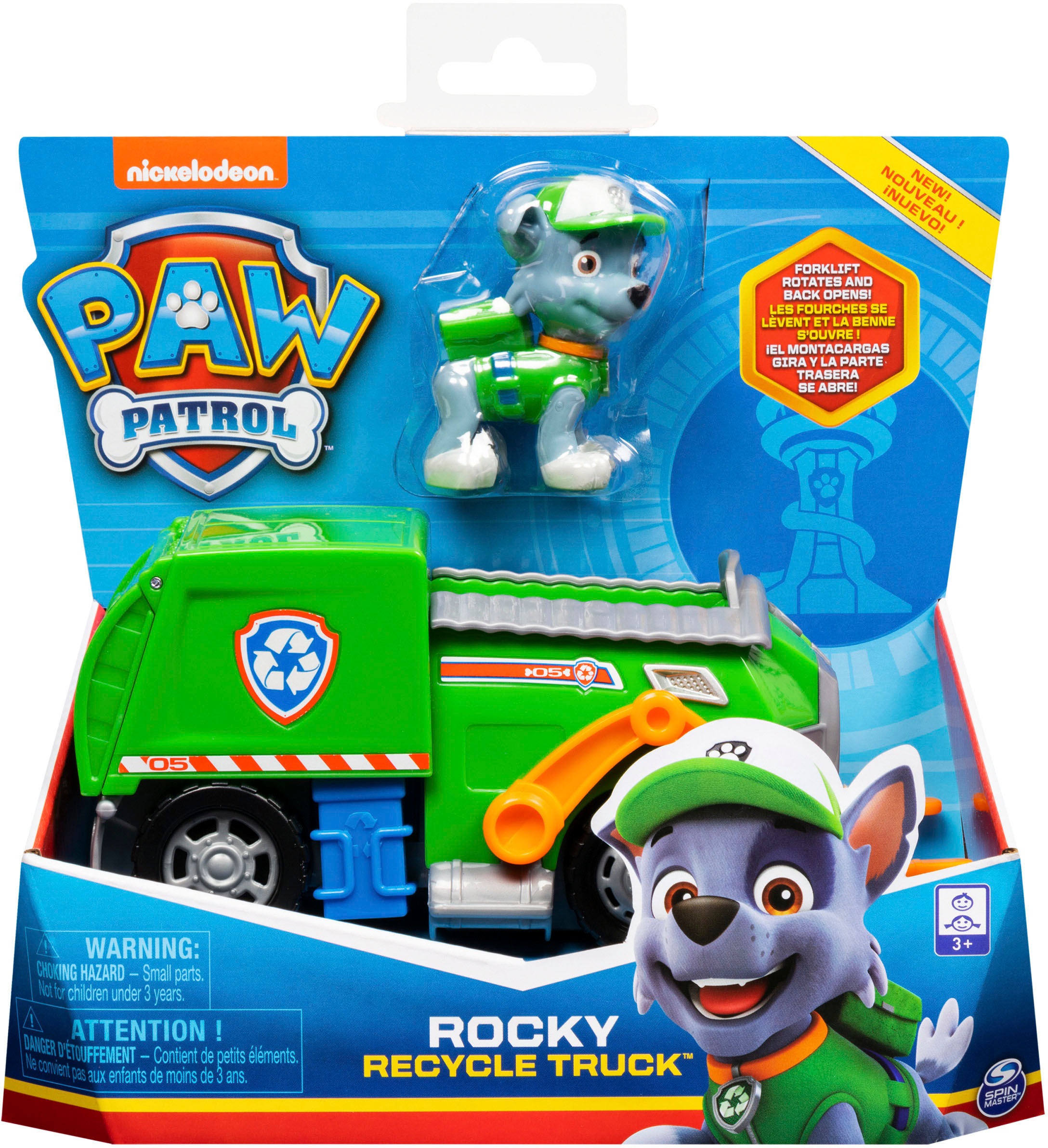 Spin Master Spielzeug-Auto »PAW Patrol, Recycling-Fahrzeug mit Rocky-Figur«