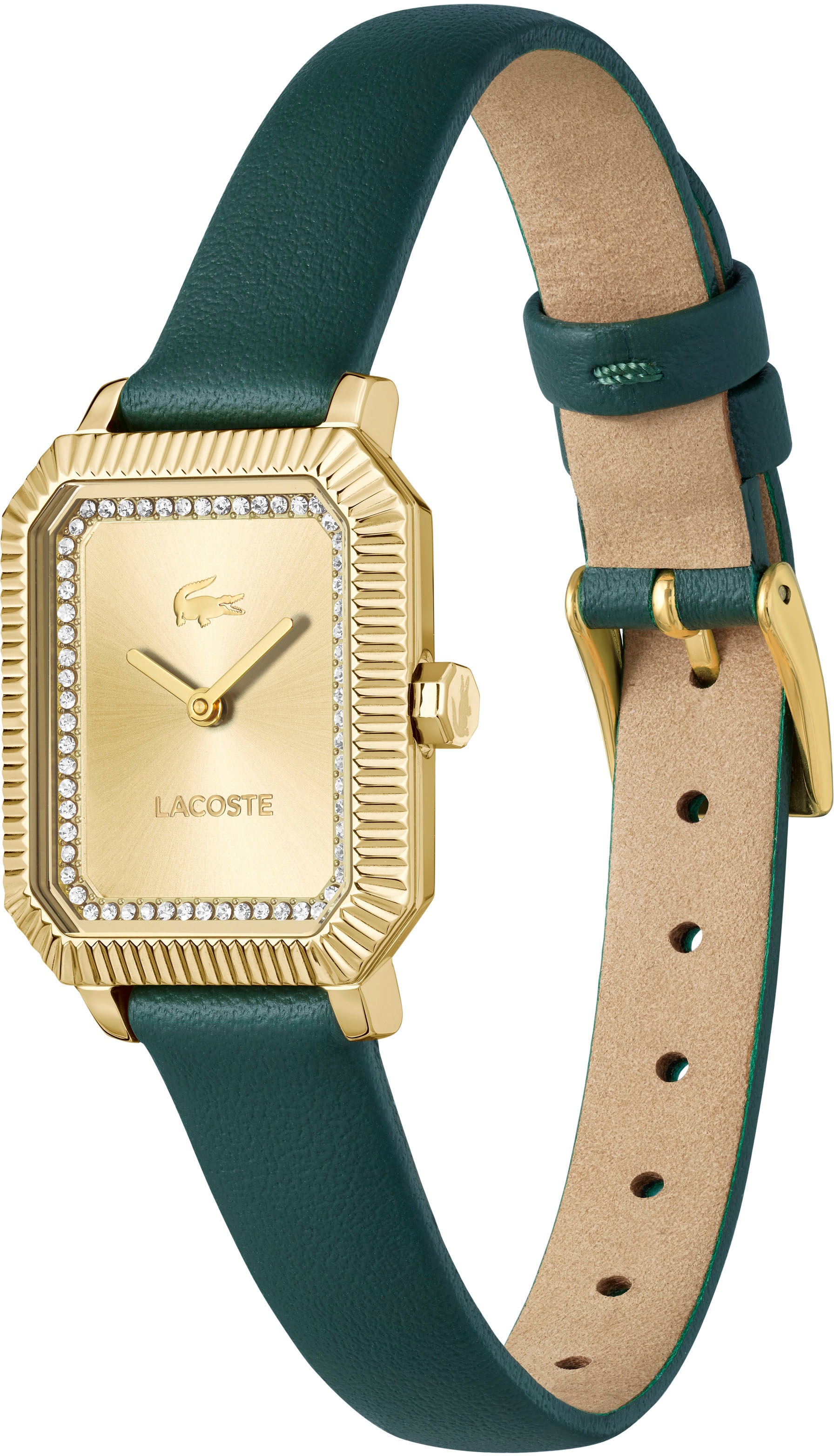 Lacoste Quarzuhr »LACOSTE PARISIENNE«, Armbanduhr, Damenuhr, Lederarmband, analog