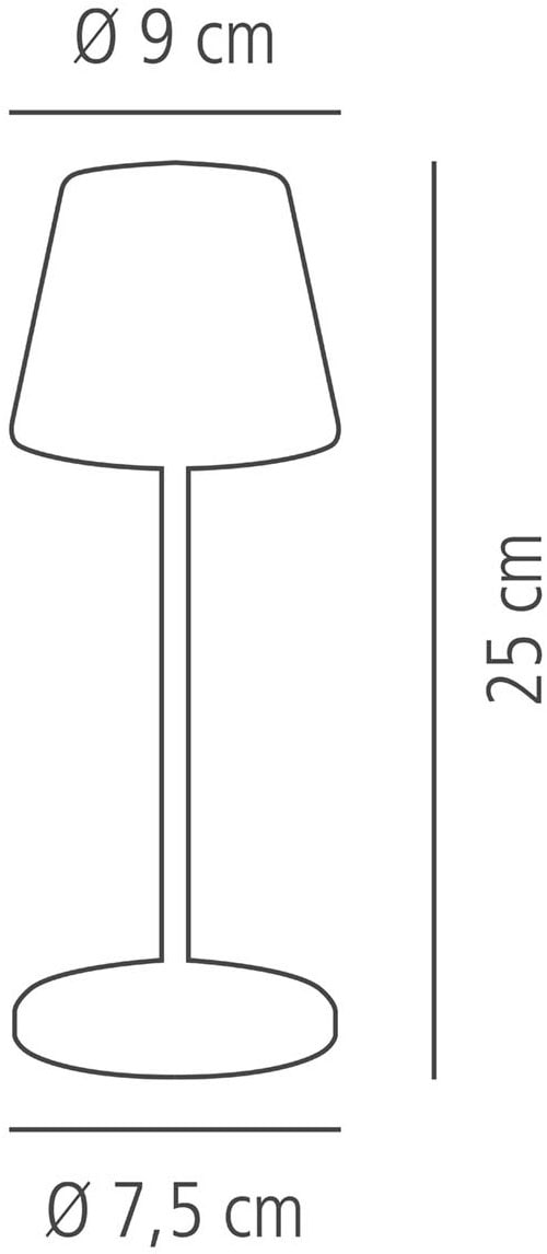APS LED Tischleuchte »"MERLE MINI" Kabellose USB-C Tischleuchte«, 1 flammig, Leuchtmittel LED-Modul | LED fest integriert, Spritzwasssergeschützt IP 54, inkl. Dockinstation und Fernbedienung