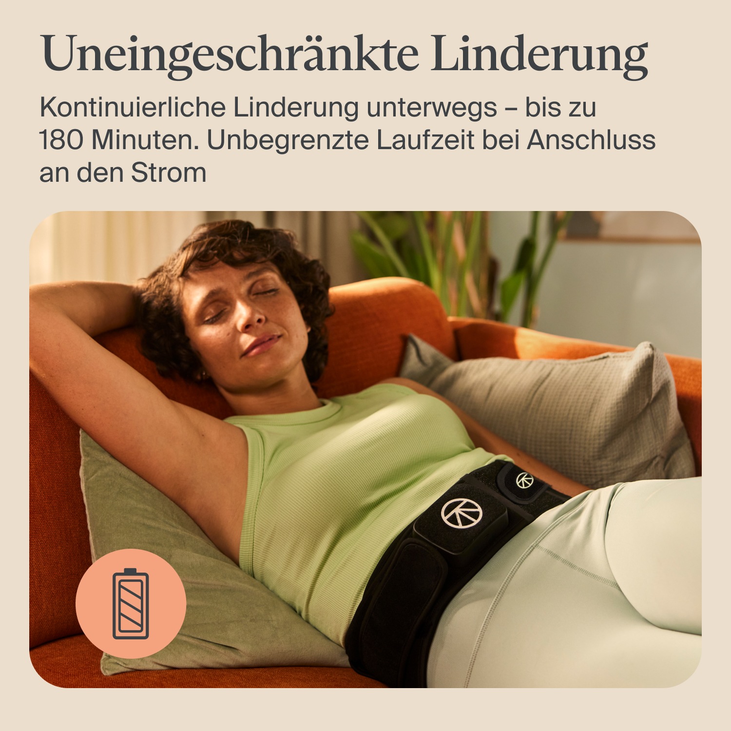 Thumbnail - Therabody Wärmegürtel "ThermBack LED Therapiebandage mit Ferninfrarot, LED, Wärme, Vibration" Lindert Rückenschmerzen, f...