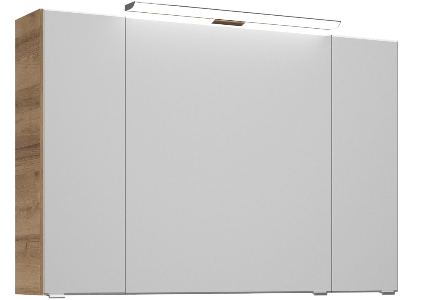 Thumbnail - Saphir Badmöbel-Set "Trentino 2-teilig Glas-Waschtisch, Spiegelschrank mit LED-Leuchte" 3 Stk. tlg.