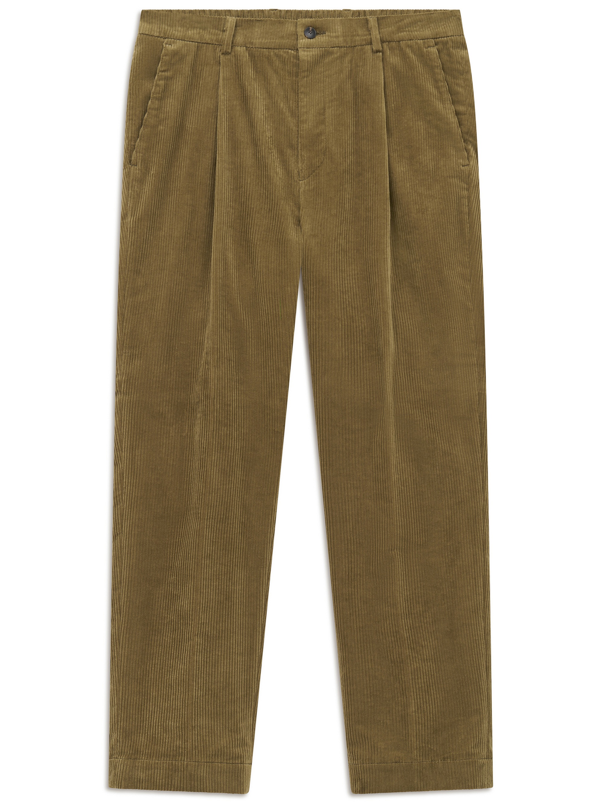 bugatti Bundfaltenhose »Cord«  Loose Fit Cord Stretch Italienischer Stoff