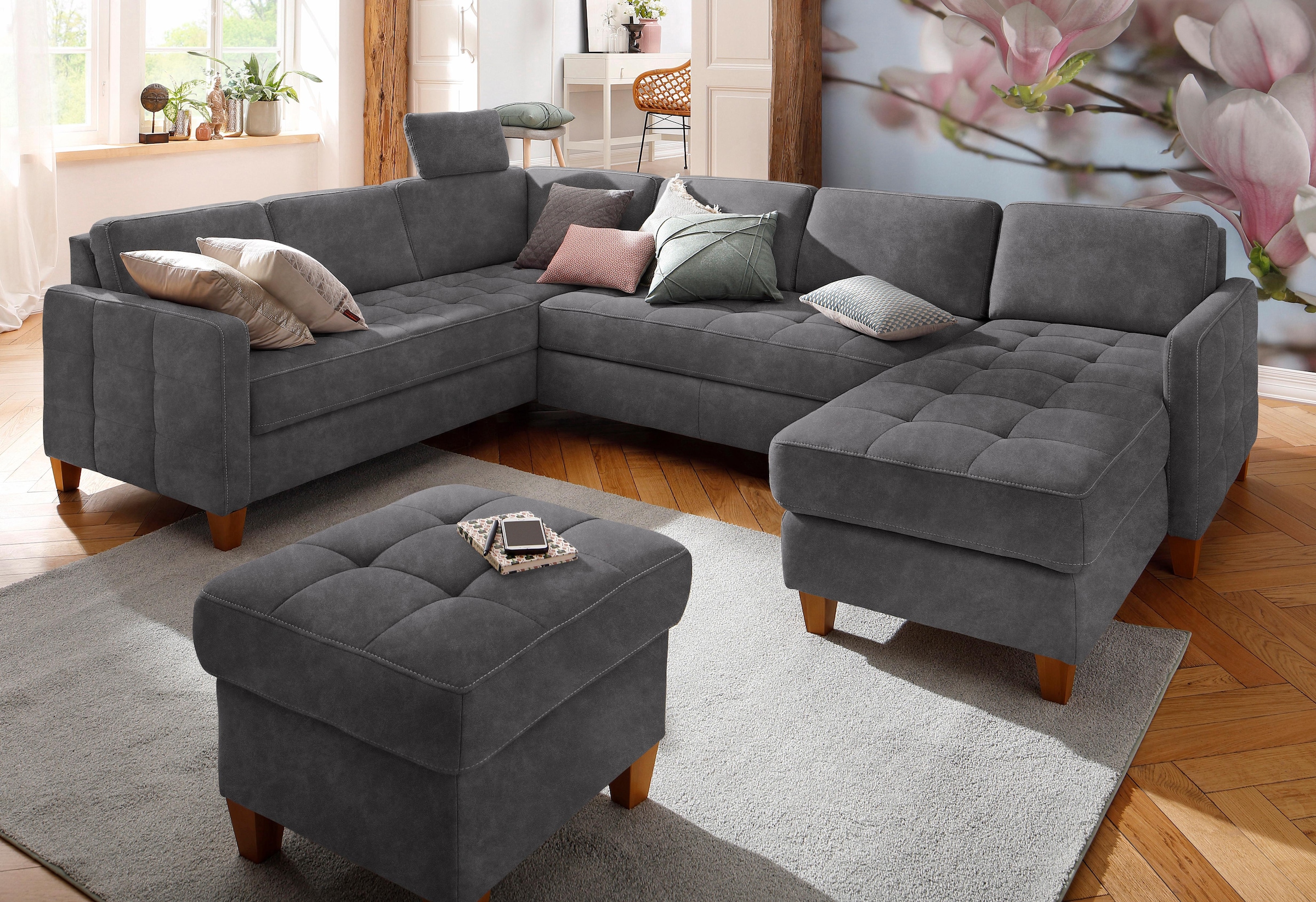 Home affaire Sofa »Earl U-Form« patogi auch su mieg...