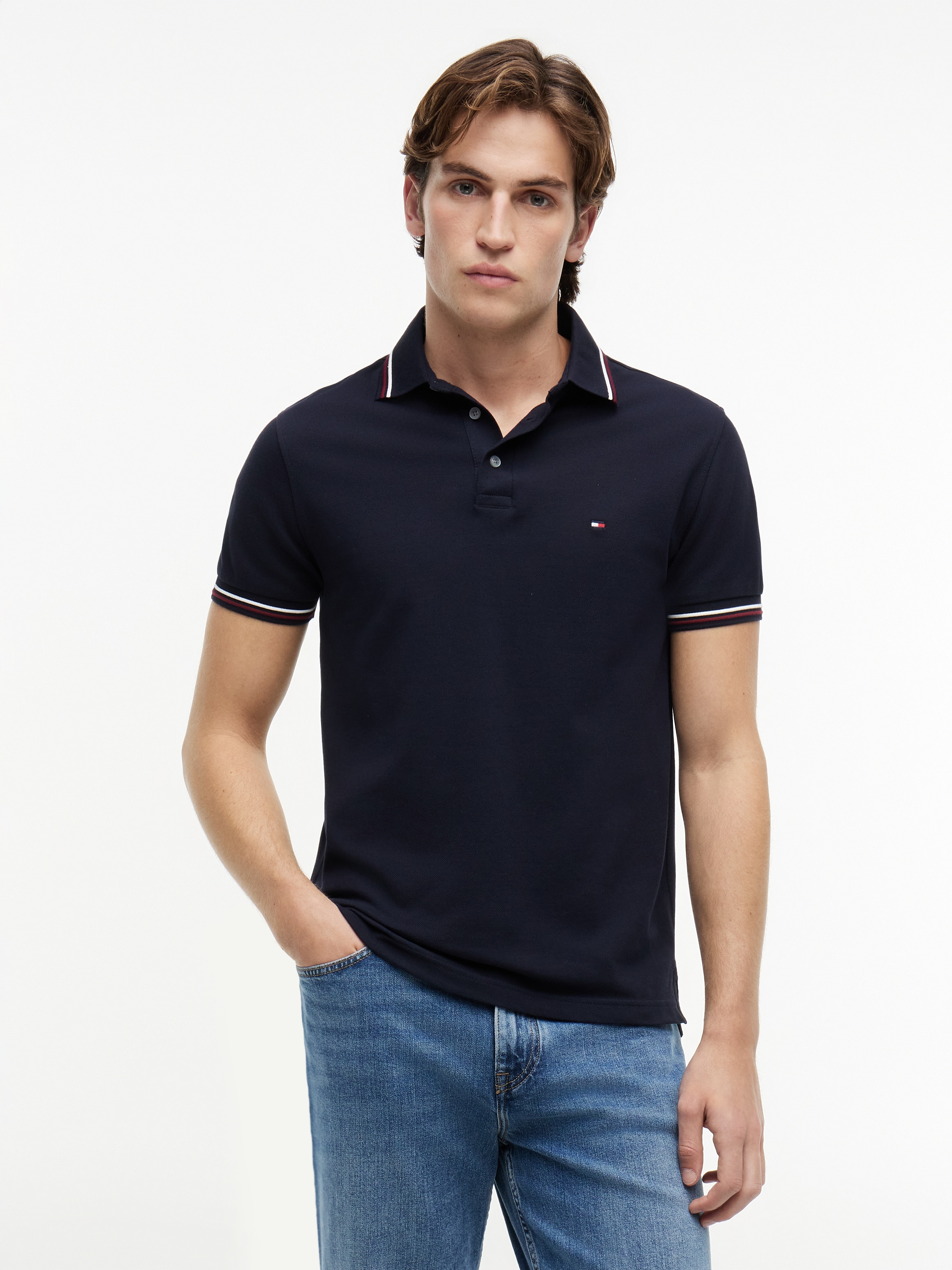 Tommy Hilfiger Poloshirt "TIPPED SLIM FIT POLO" mit Kontrast-Details