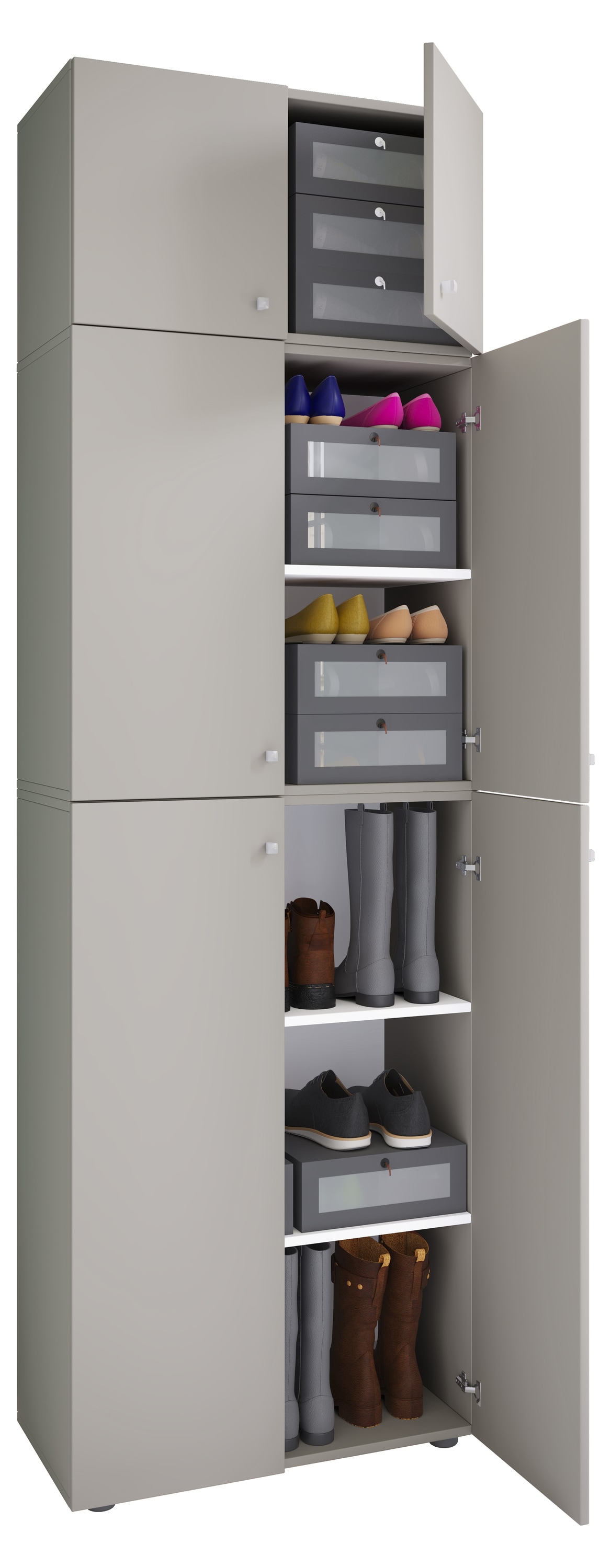 VCM Schuhschrank "XXL Schuhschrank Kleiderschrank Schrank Lona 5f A" 1 Stk. tlg.