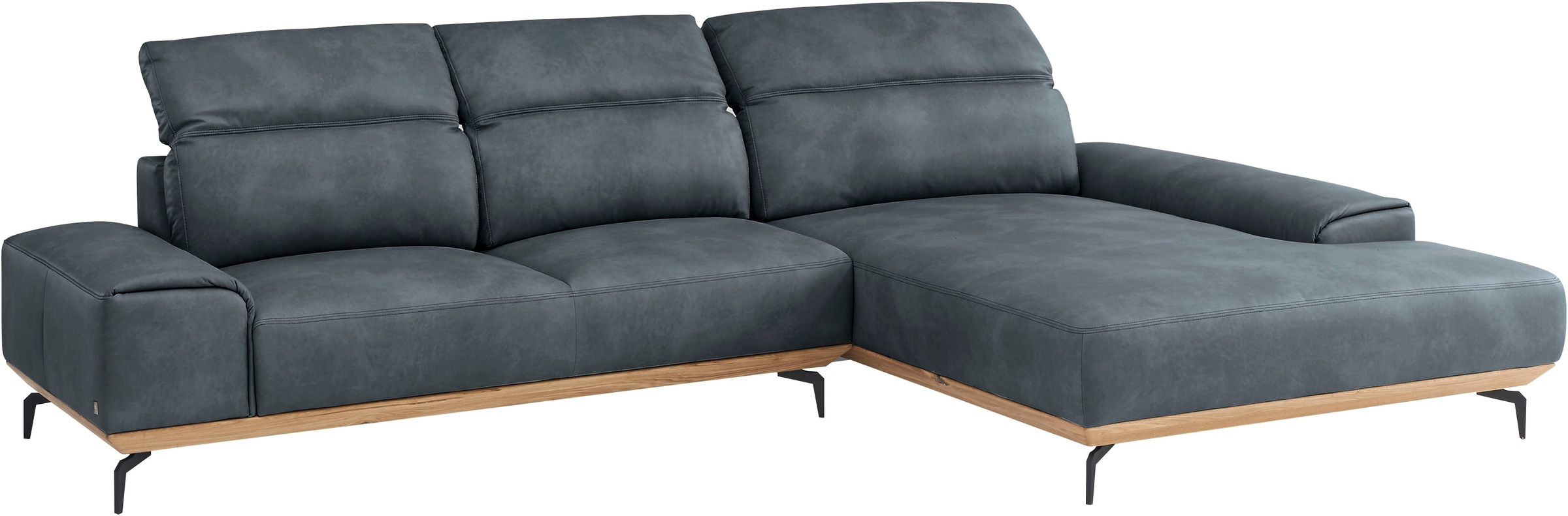 Musterring Wohnlandschaft »MR 2490«, Fuß schwarz, Sitzhöhe 48cm, wahlweise mit Funktionen, Maße 342x207 cm