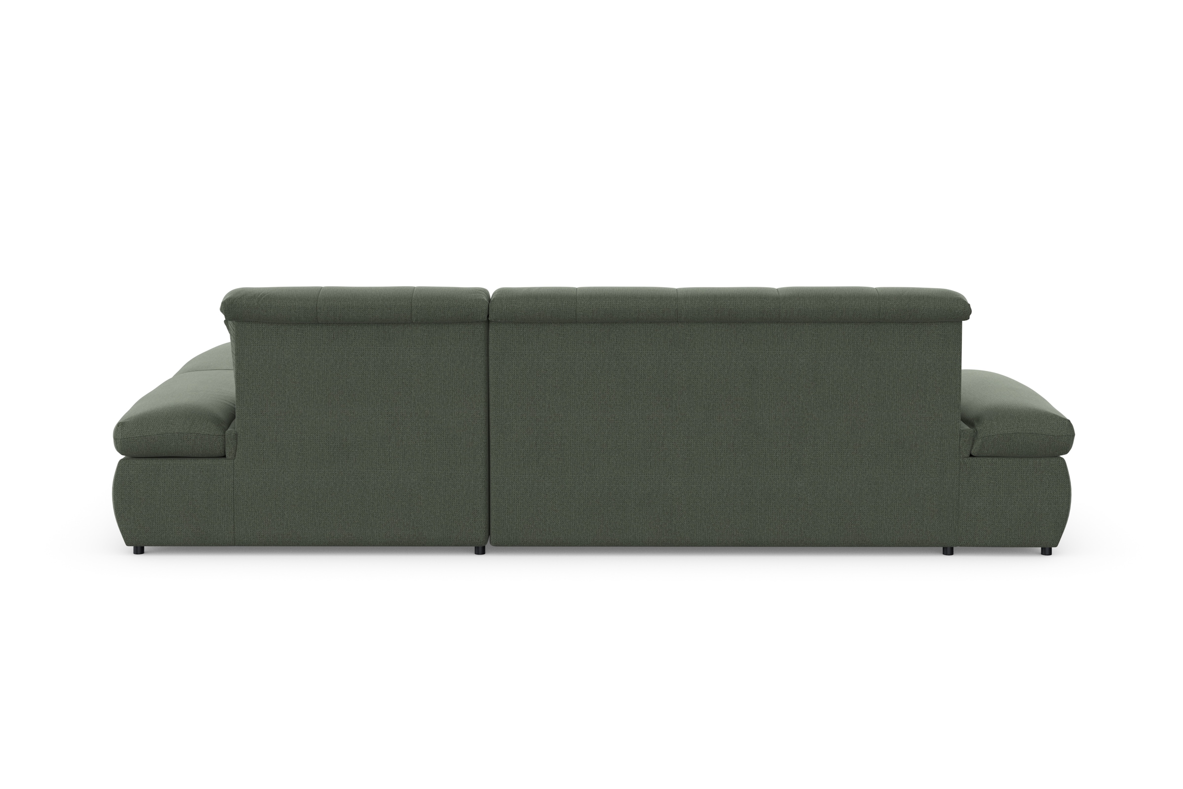 DOMO collection Ecksofa »Moric, L-Form, XXL-Sofa - Breite 300cm«, wahlweise mit Bettfunktion und Armteilverstellung, dunkelgrün