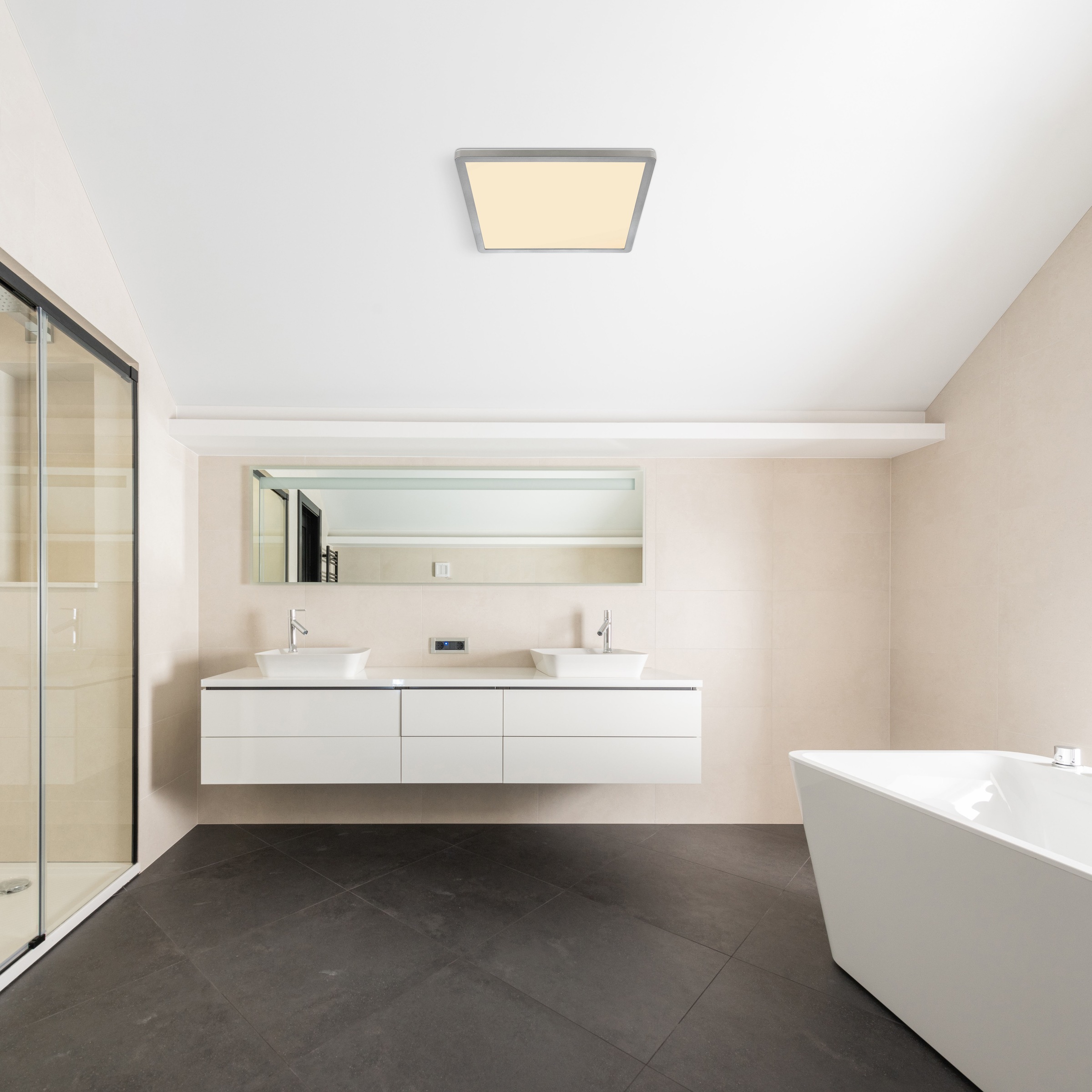 GLOBO LIGHTING LED Deckenleuchte »SAPANA«, Leuchtmittel LED-Modul | LED fest integriert, Deckenlampe/Quadrat/Wohnzimmer/Schlafzimmer/modern